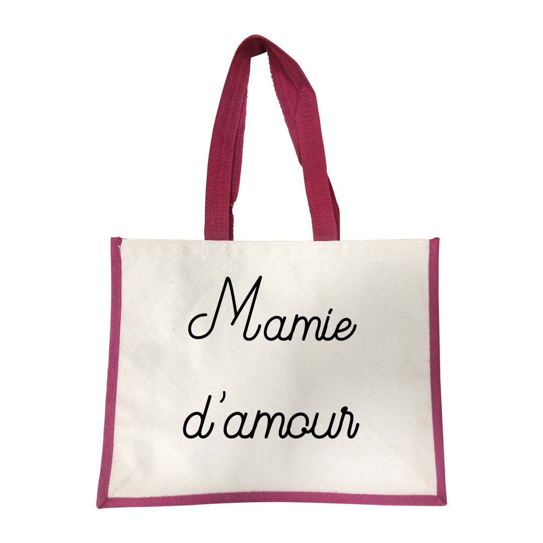 Grand sac Mamie d'amour rose