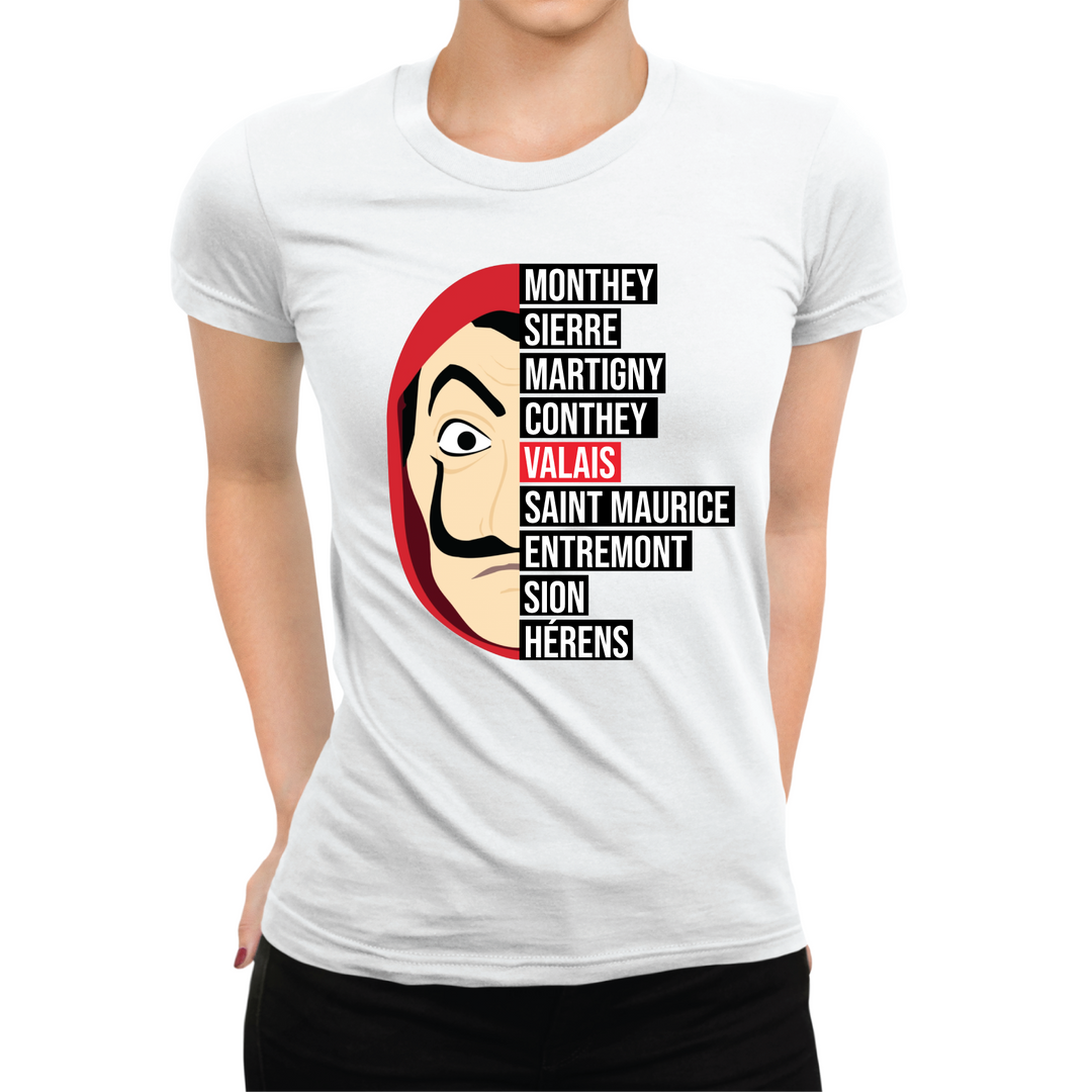 T-shirt femme Casa de Papel canton du Valais - L'atelier Suisse