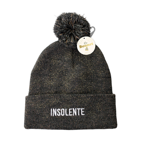 Bonnet à paillettes et pompon: Insolente