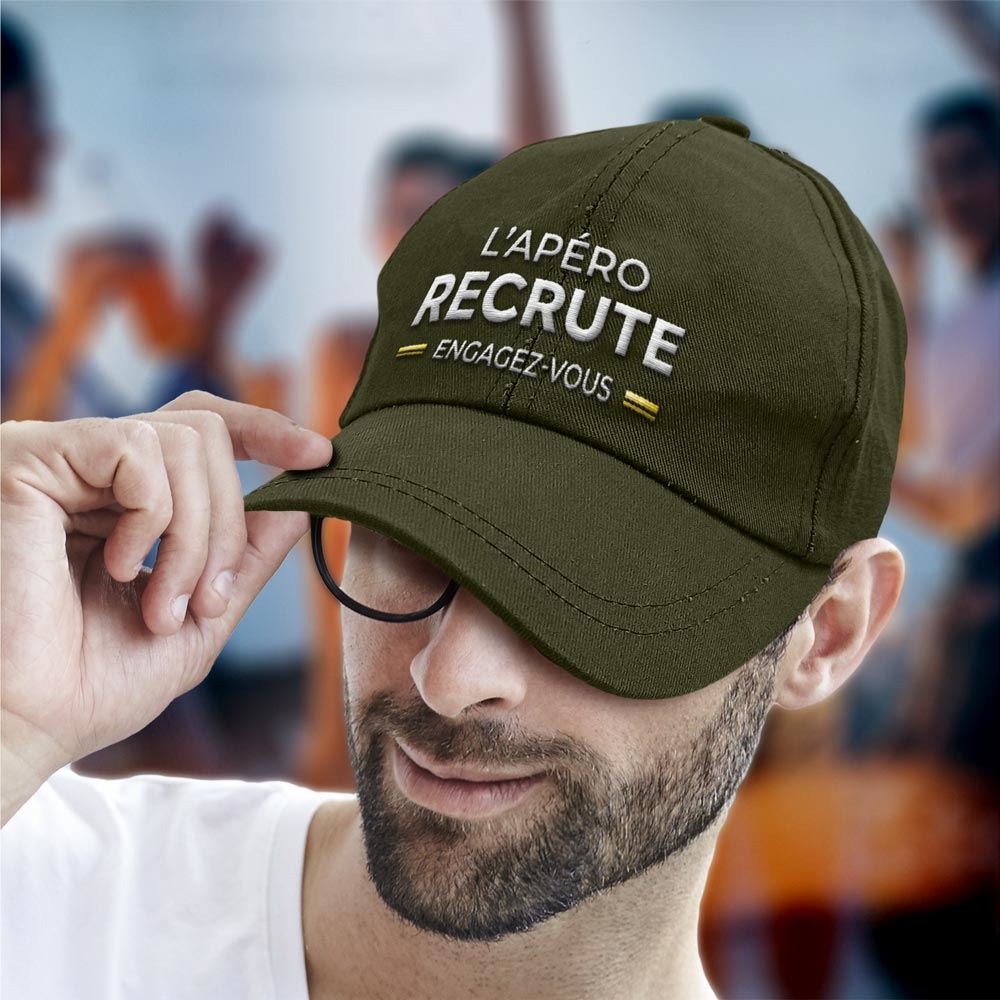 Casquette humoristique: L'apéro recrute - Engagez-vous