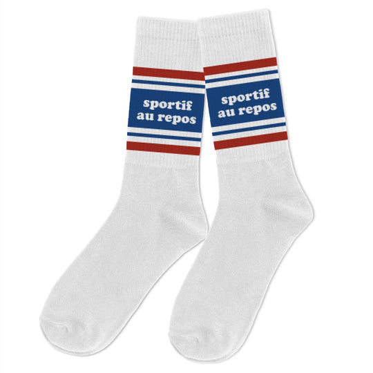 Chaussettes humoristiques: Sportif au repos