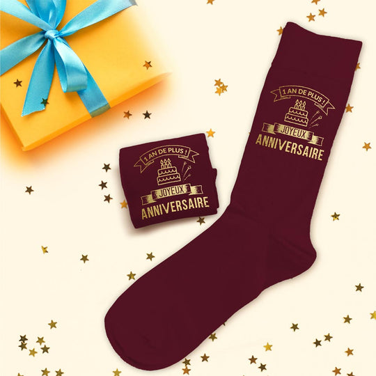 Chaussettes humoristiques: 1 an de plus, Joyeux anniversaire