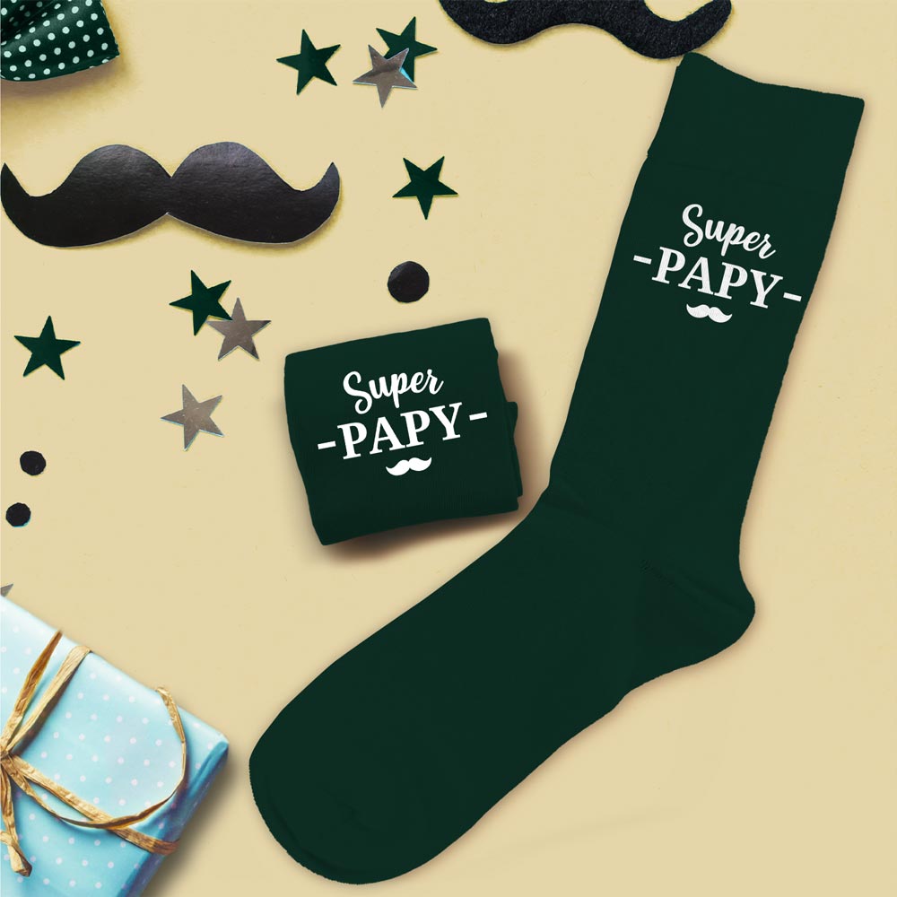 Chaussettes humoristiques: Super papy