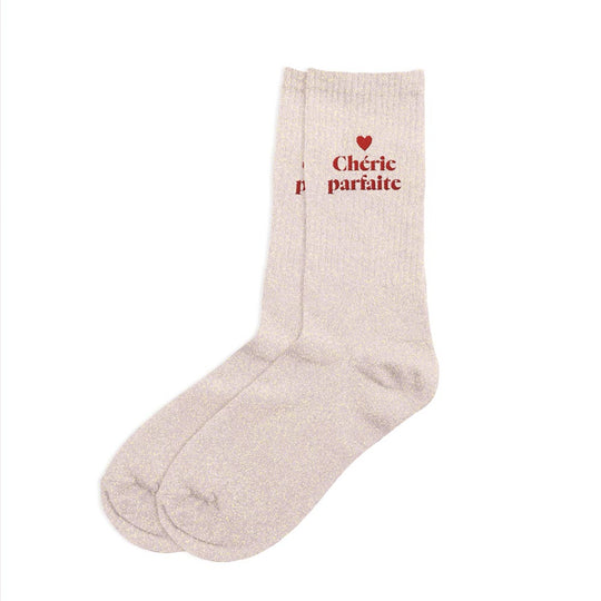 Chaussettes à paillettes humoristiques: Chérie parfaite