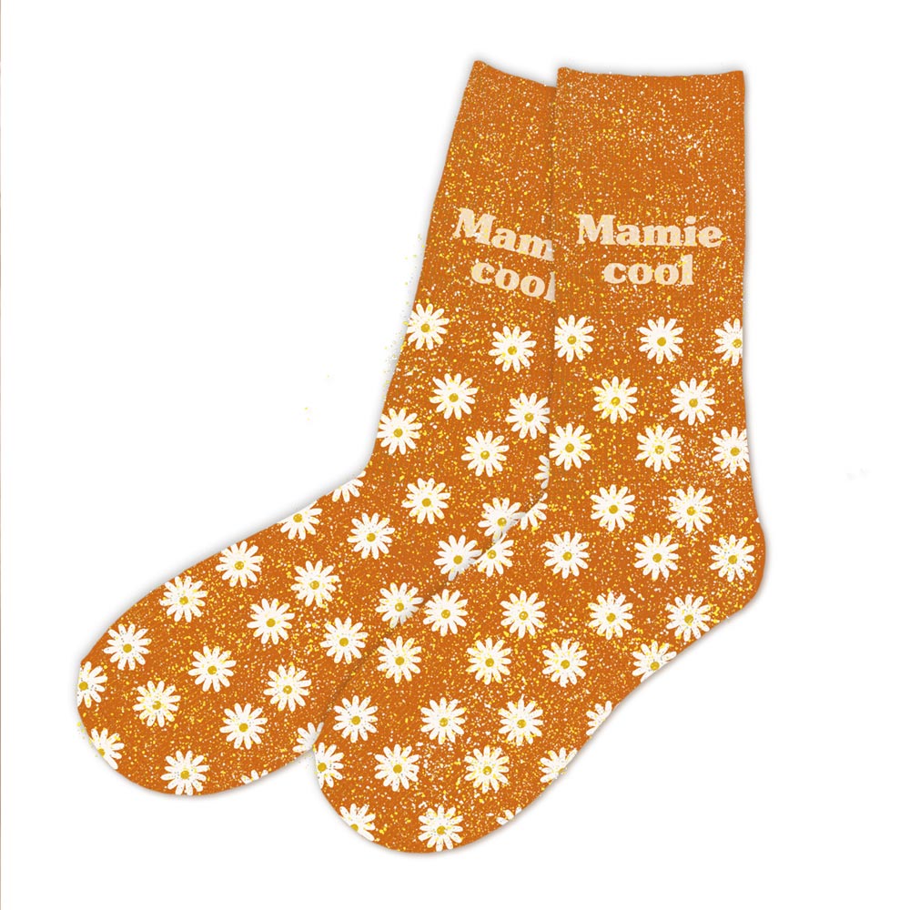 Chaussettes à paillettes humoristiques: Mamie cool