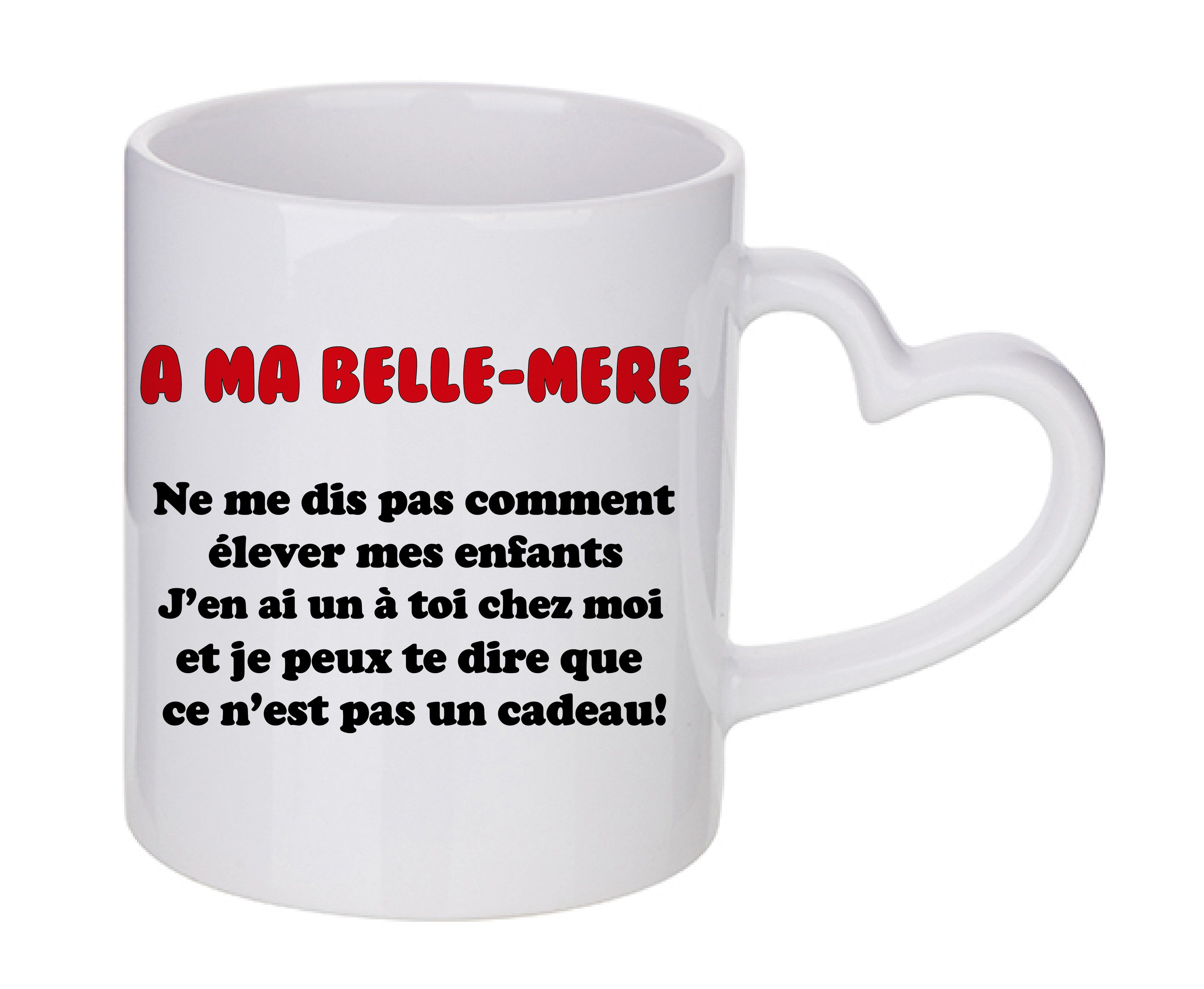 Mug coeur personnalisé A ma belle mere