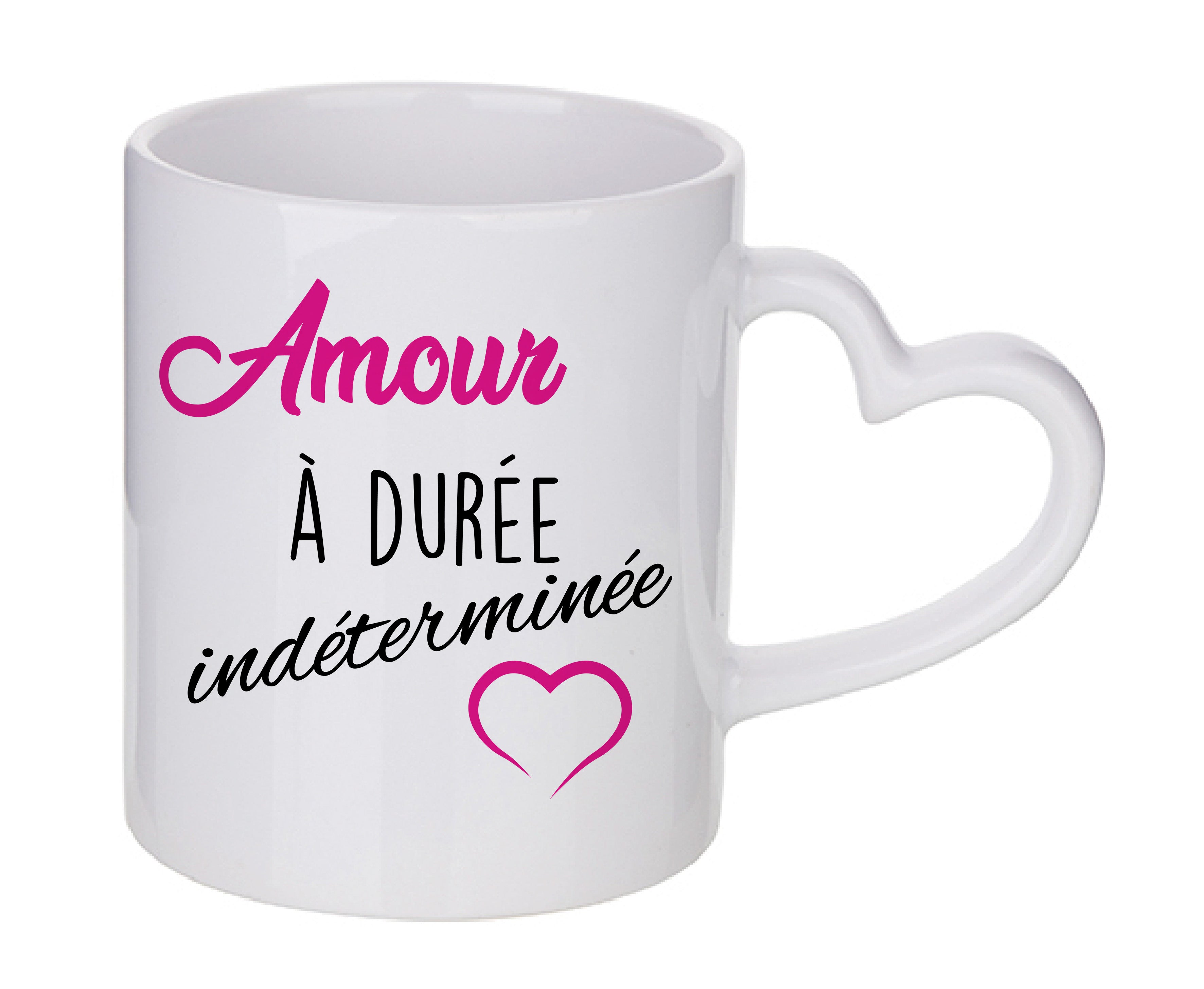 Mug coeur personnalisé Amour à durée indéterminée