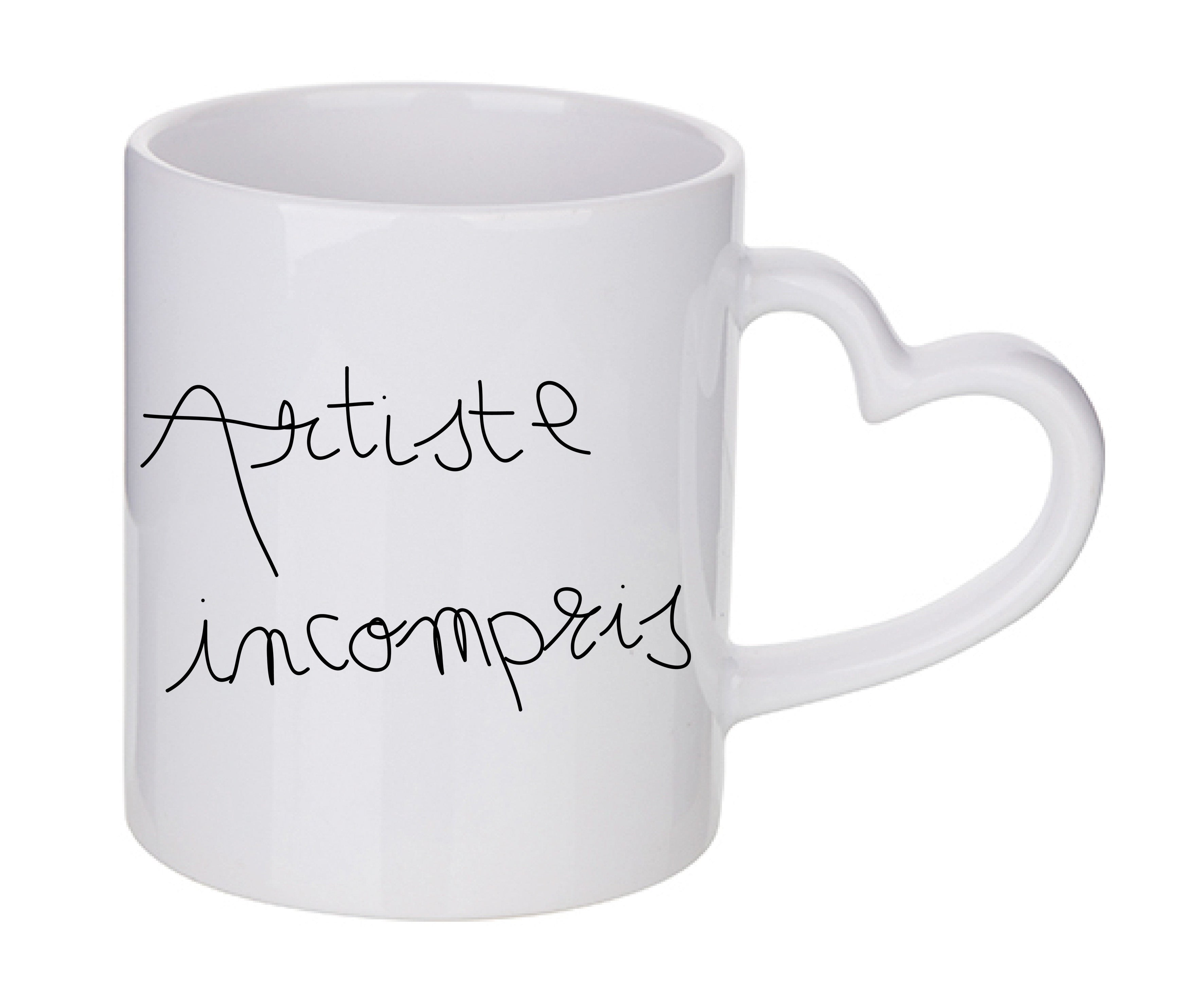 Mug coeur personnalisé Artiste incompris