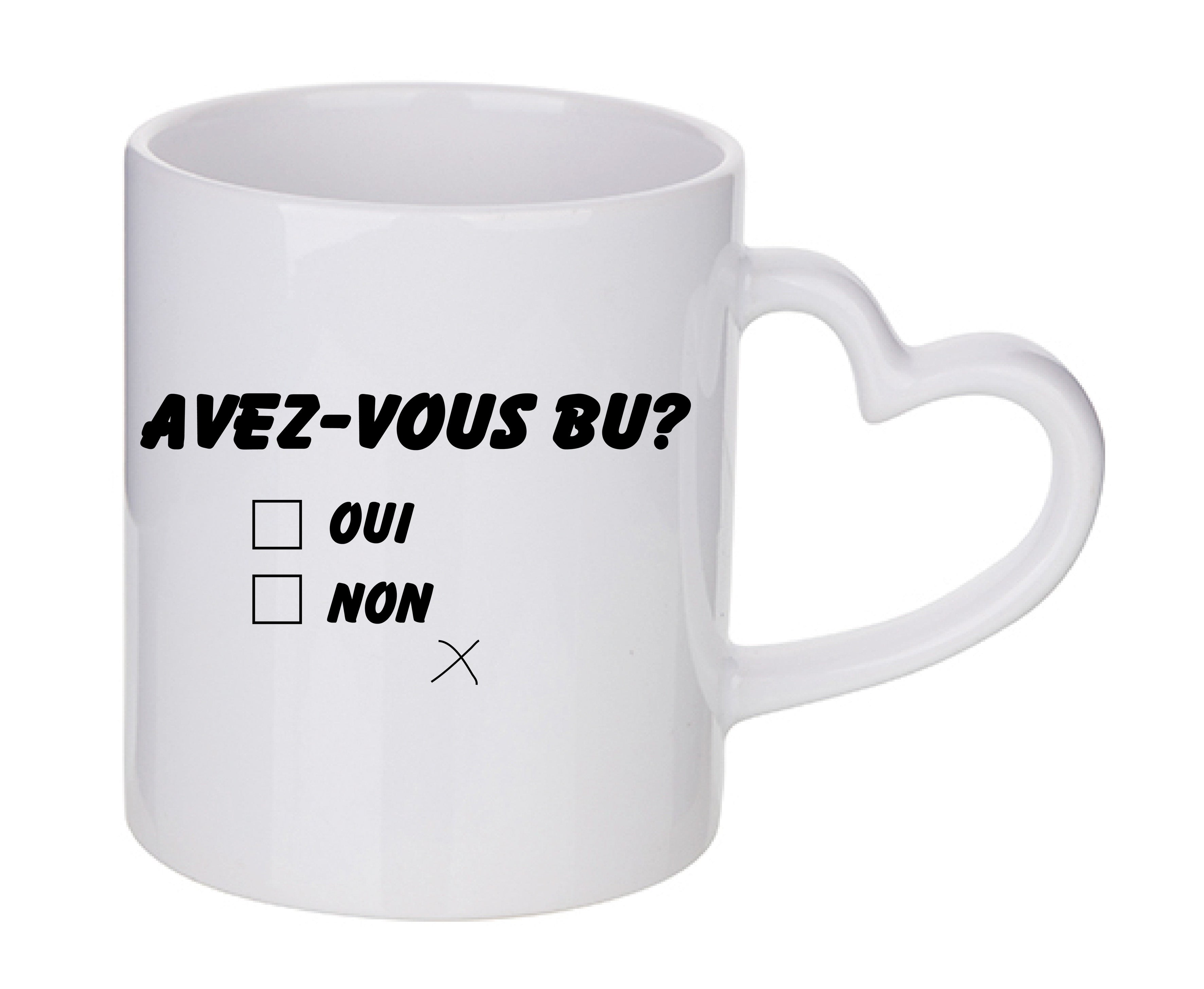 Mug coeur personnalisé Avez-vous bu
