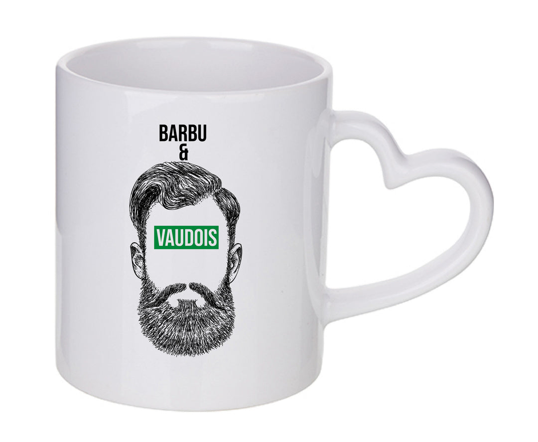 Mug coeur personnalisé Barbu et Vaudois