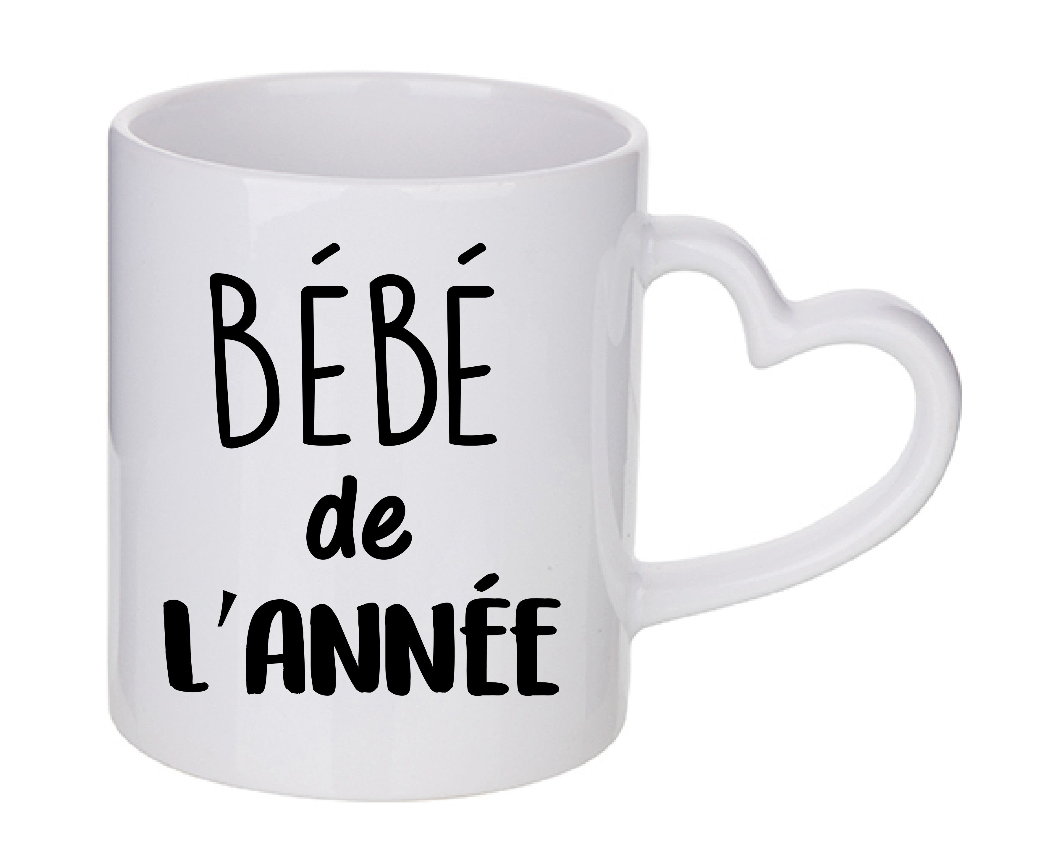 Mug coeur personnalisé Bebe de l'annee