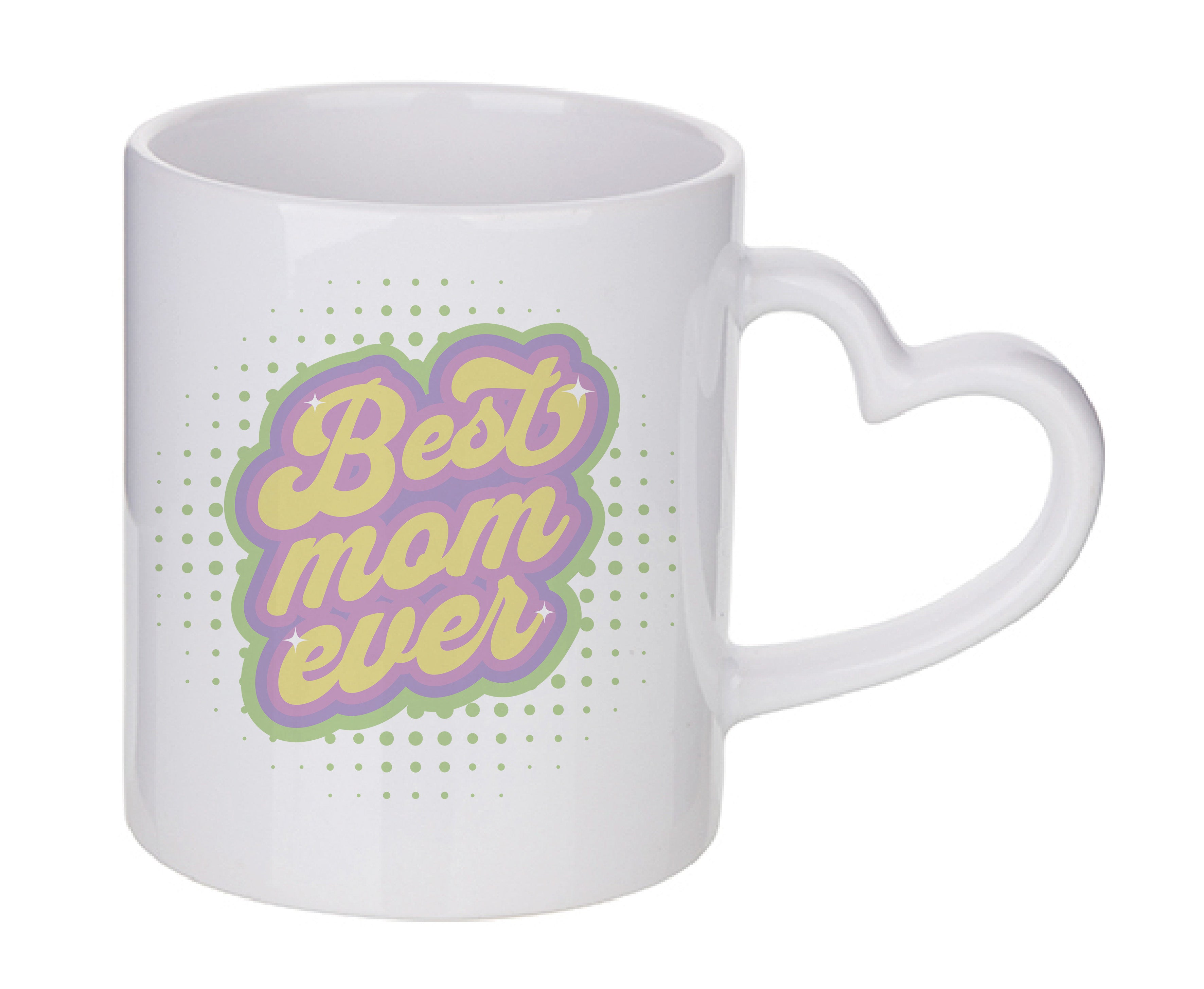 Mug coeur personnalisé Best mom ever