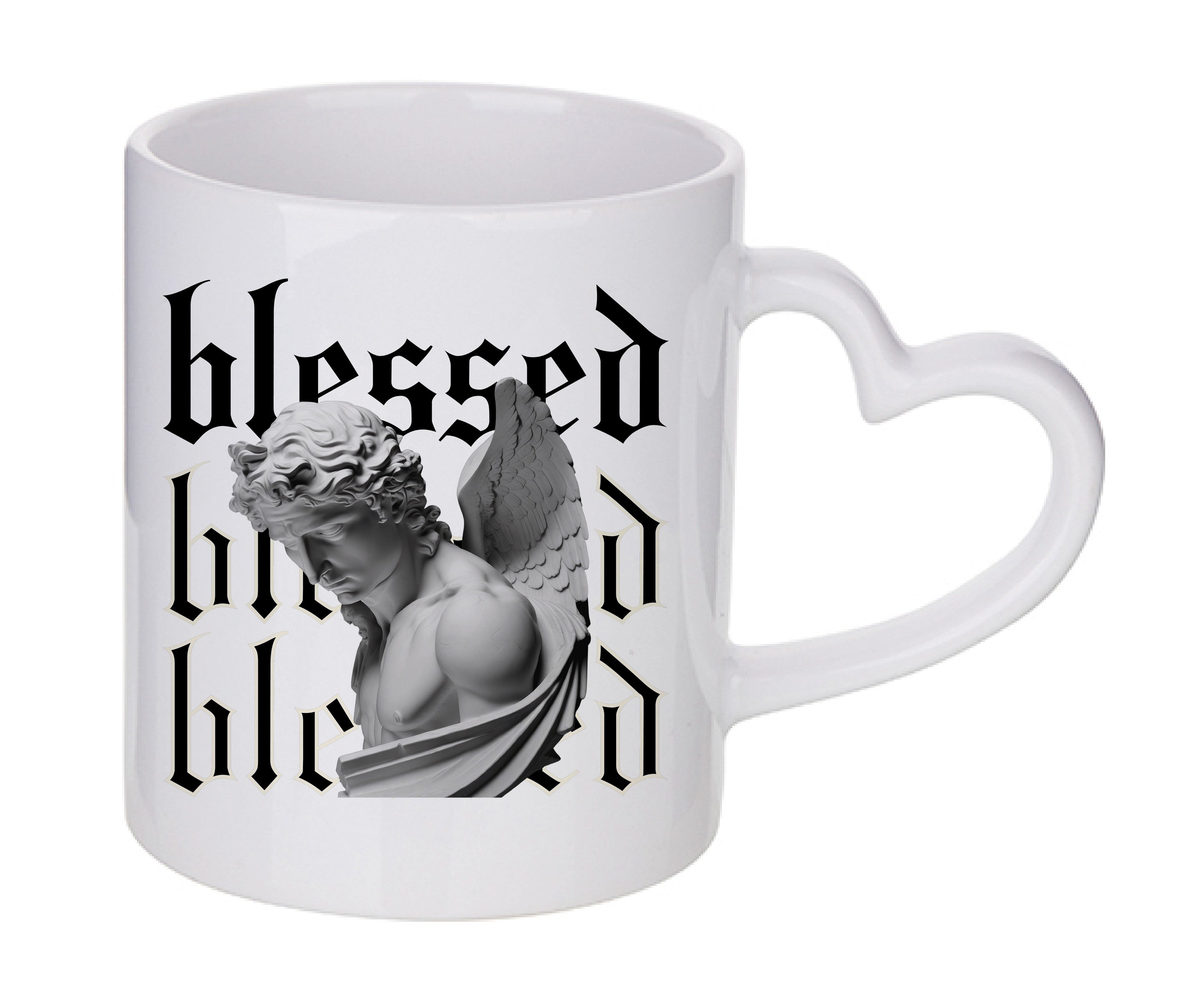Mug coeur personnalisé Blessed