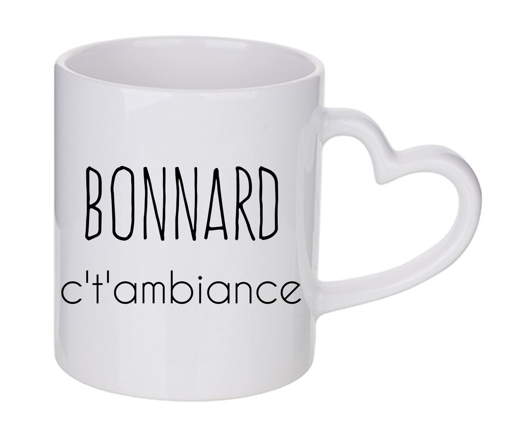 Mug coeur personnalisé Bonnard c't'ambiance