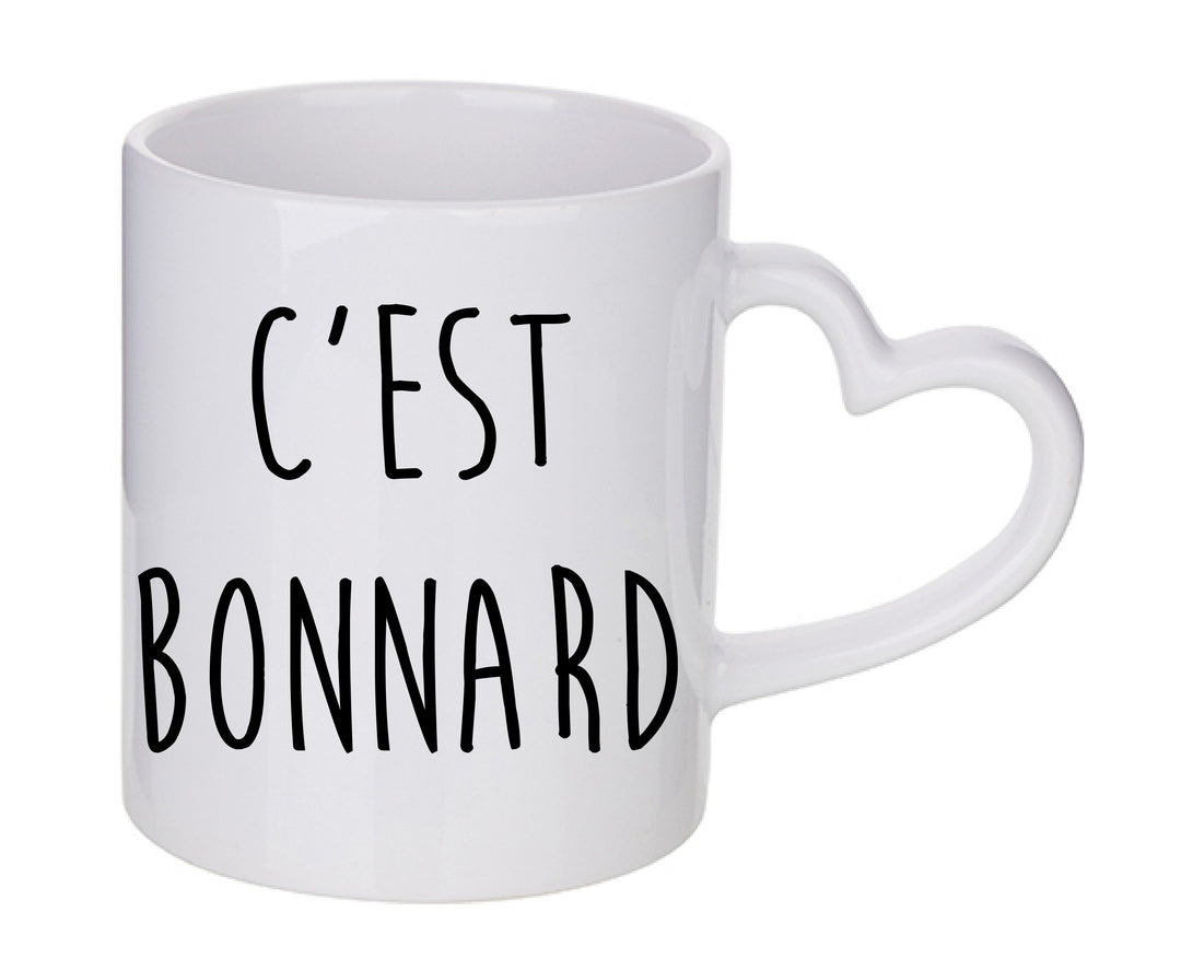 Mug coeur personnalisé C'est bonnard