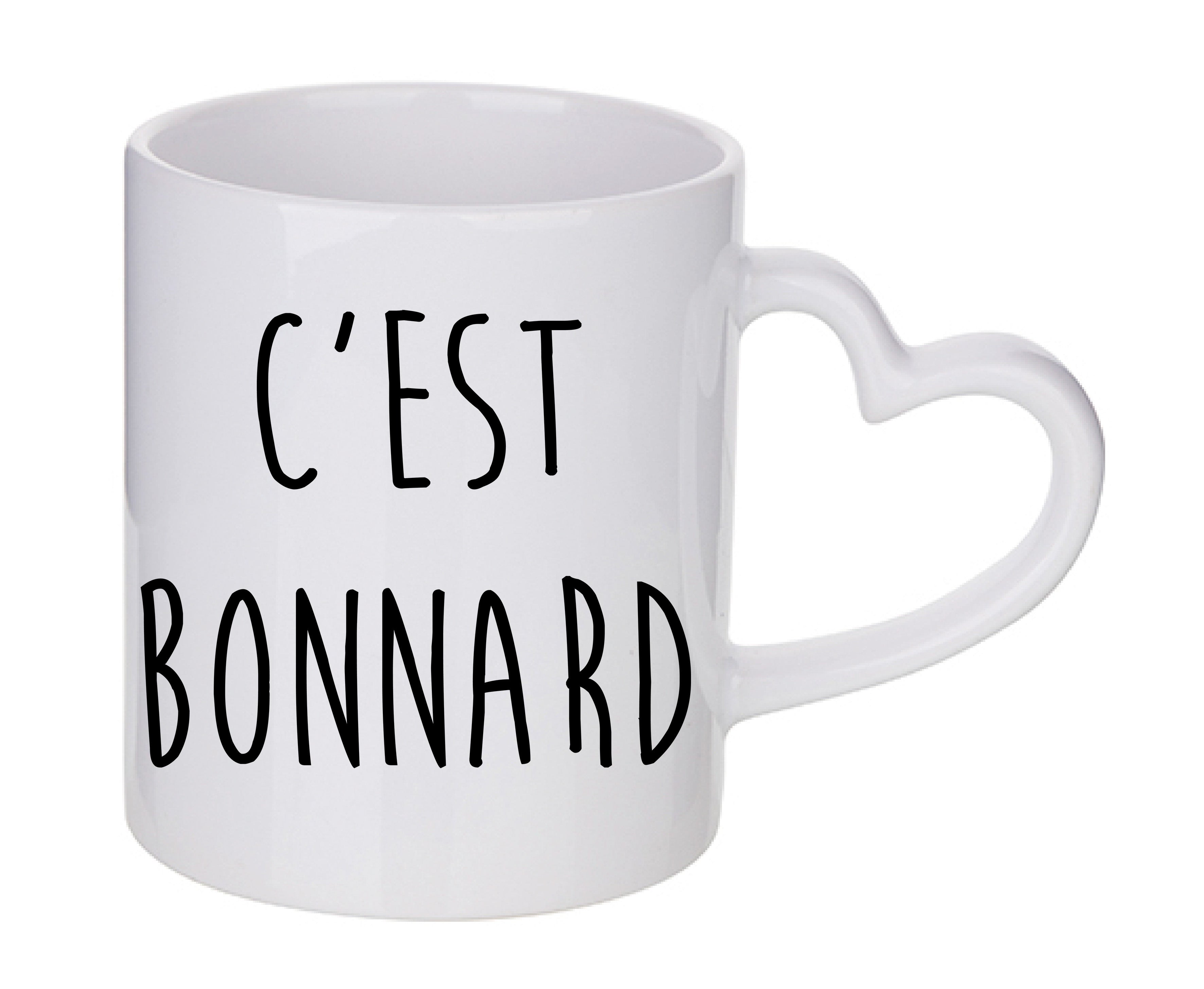 Mug coeur personnalisé C'est bonnard
