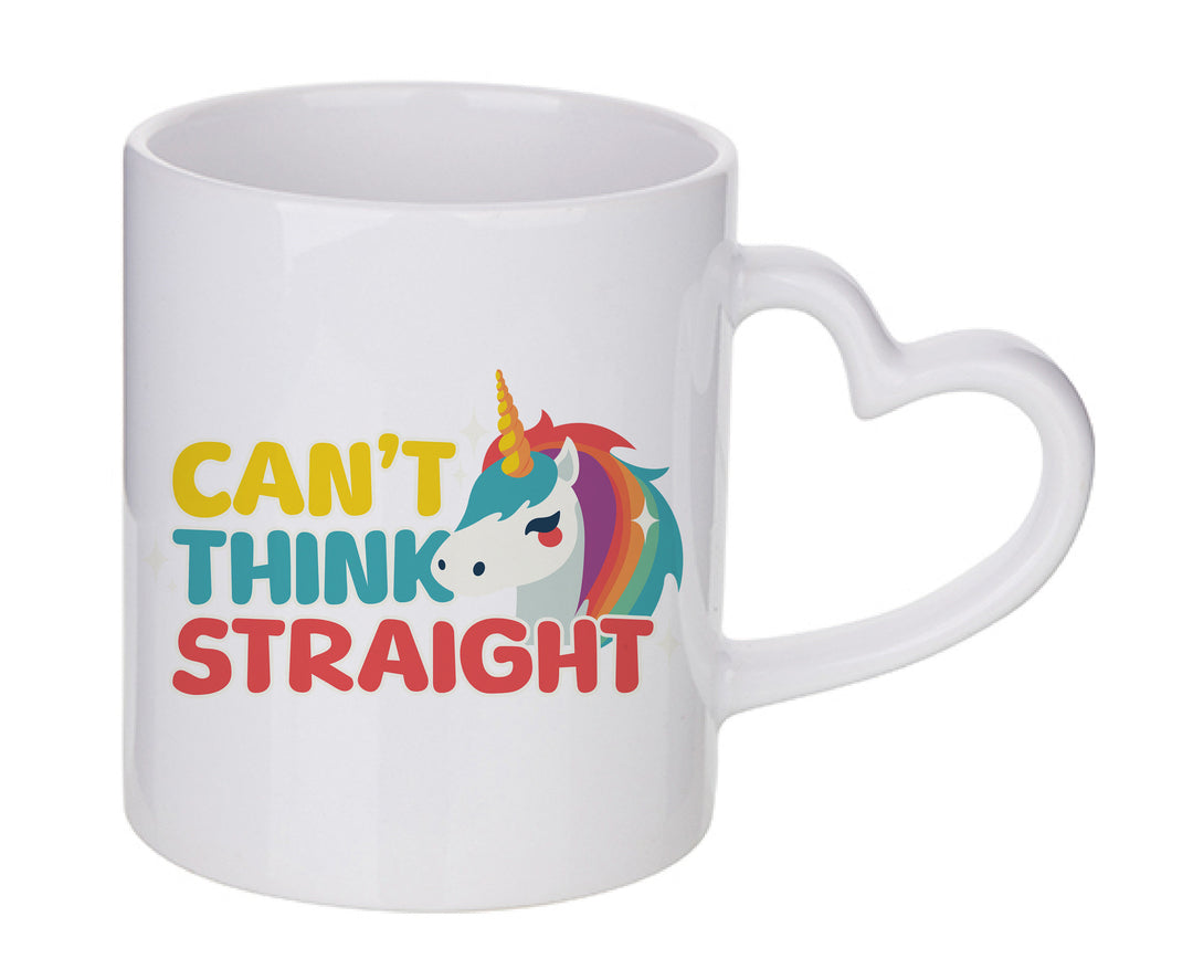 Mug coeur personnalisé Can't think straight V2