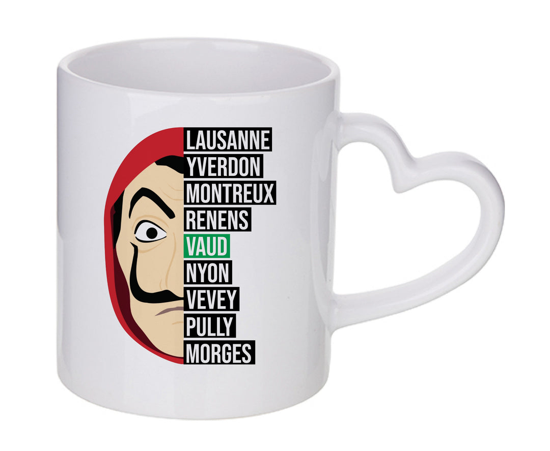 Mug coeur personnalisé Casa de Papel Vaud