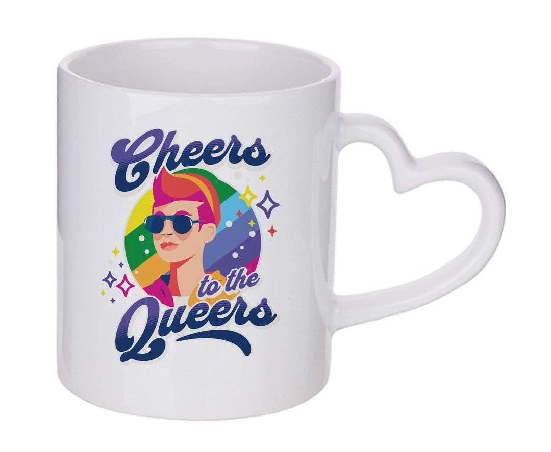 Mug coeur personnalisé Cheers to the queers