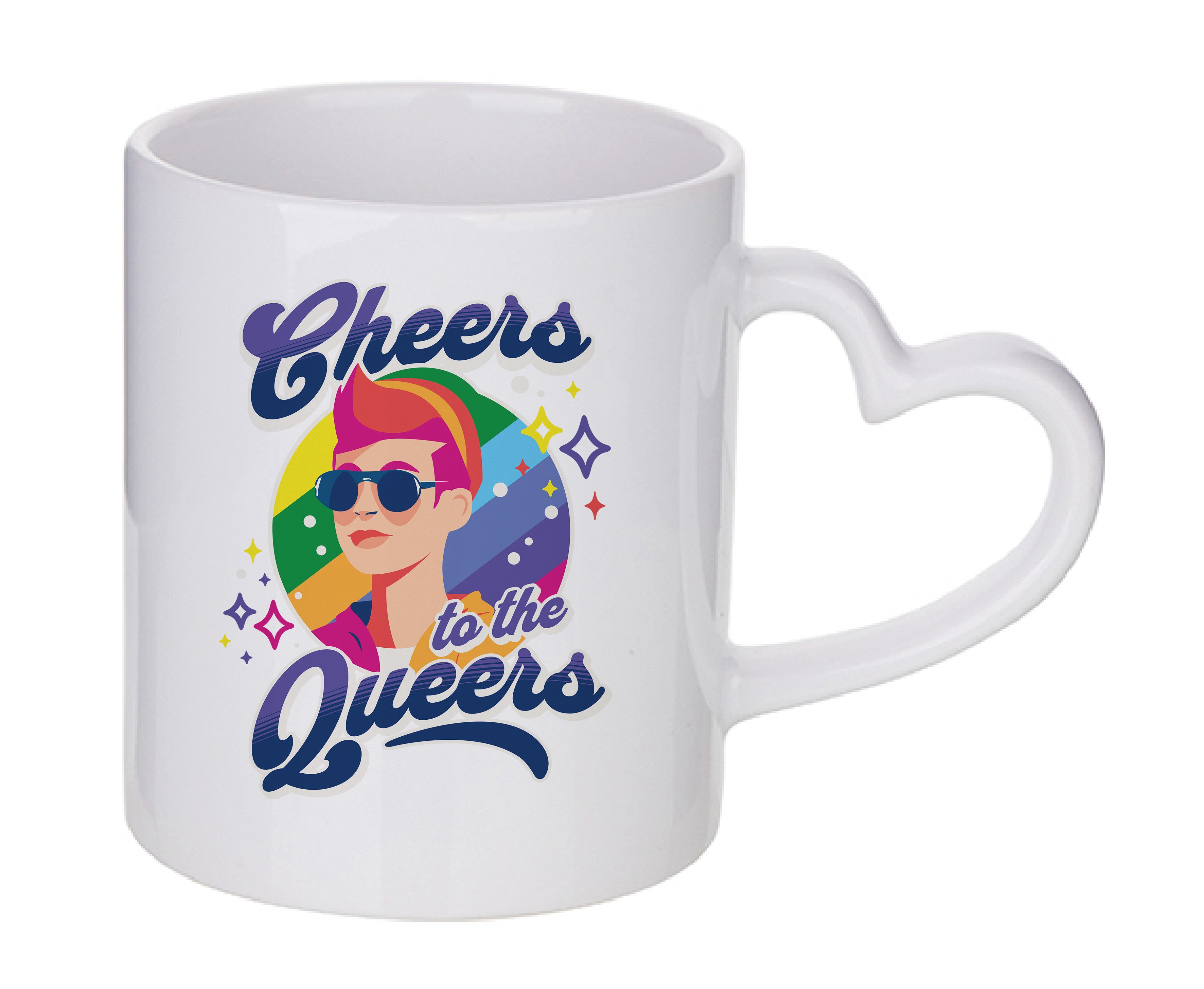 Mug coeur personnalisé Cheers to the queers