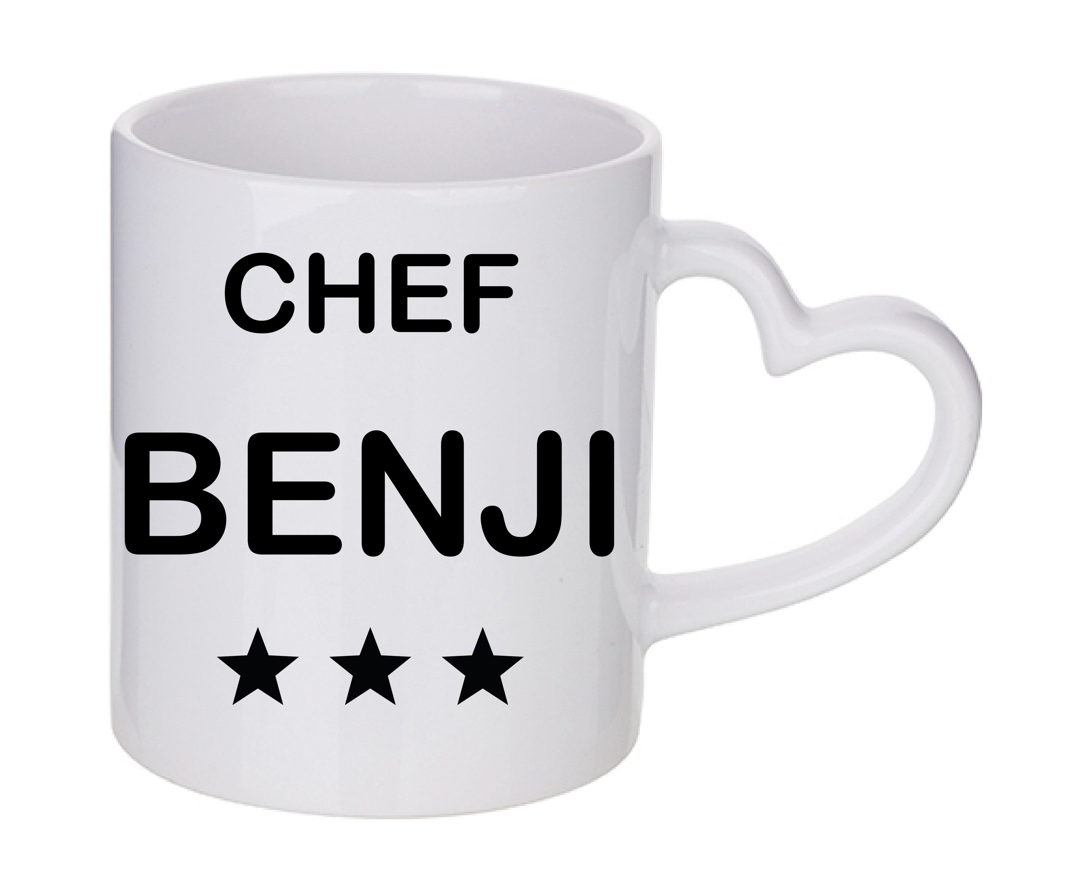 Mug coeur personnalisé Chef Benji