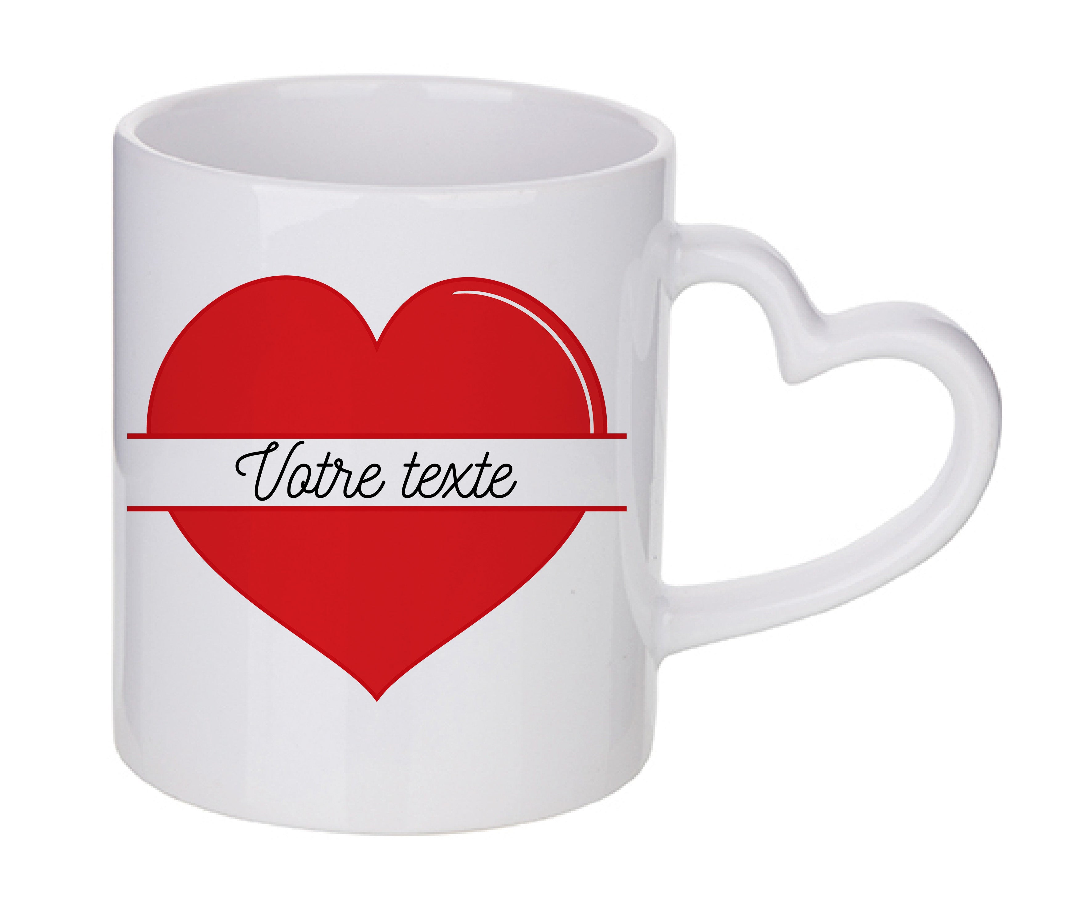 Mug coeur personnalisé Coeur à personnaliser