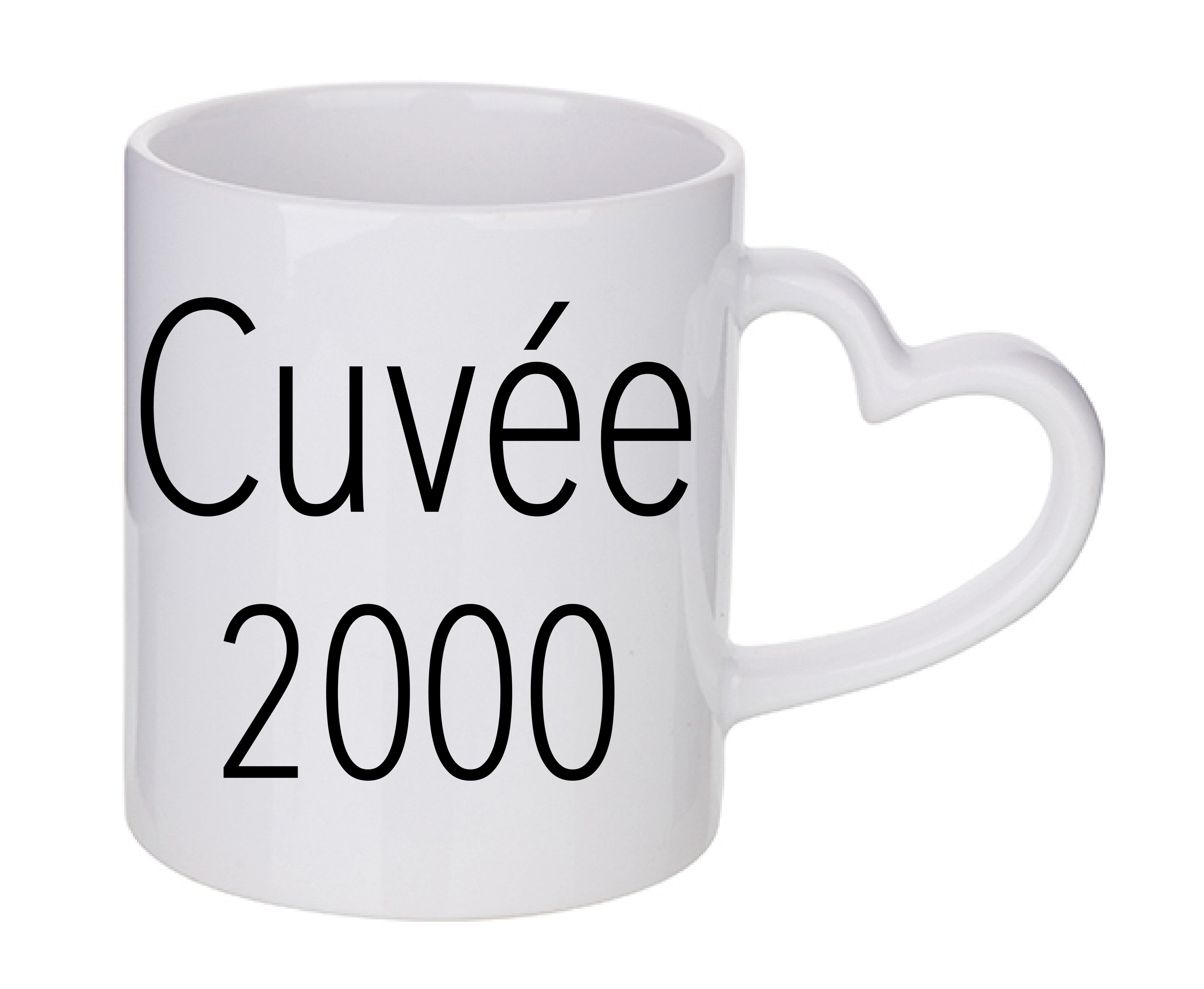 Mug coeur personnalisé Cuvée 2000
