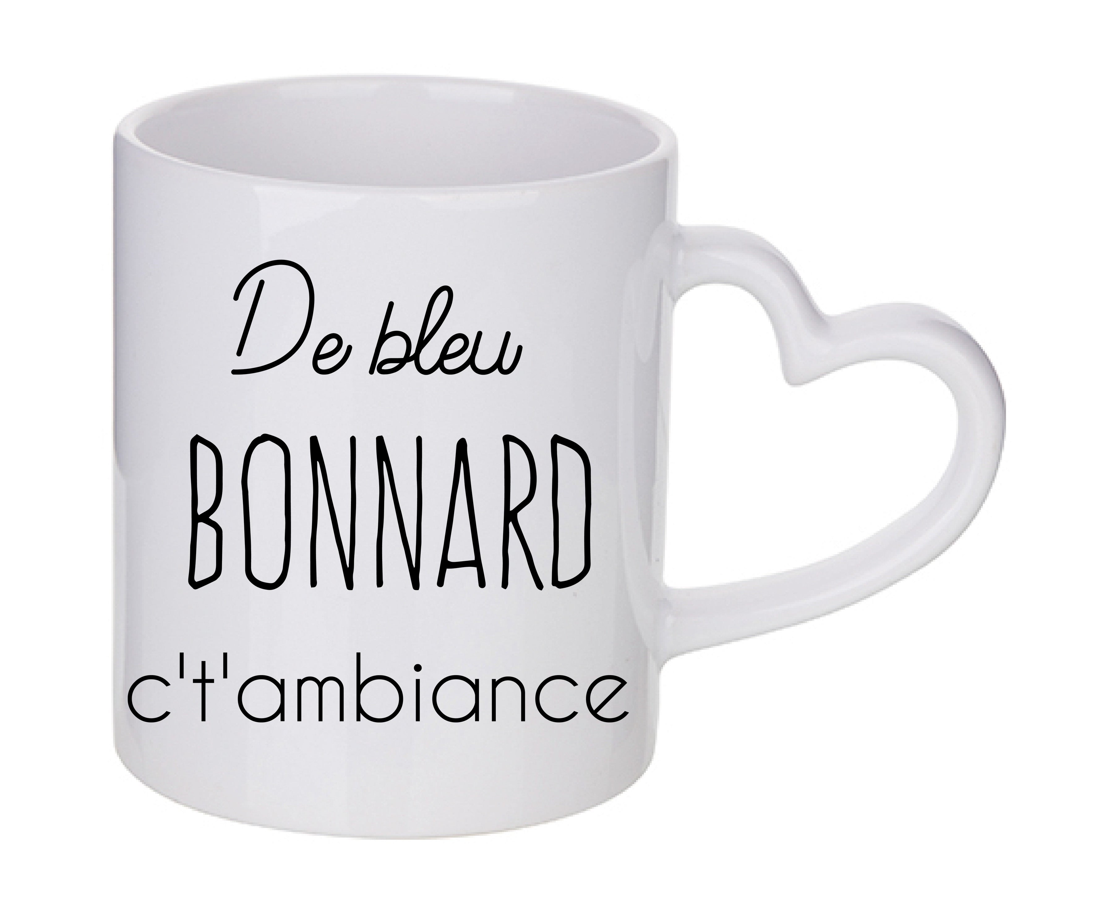 Mug coeur personnalisé De bleu bonnard c't'ambiance