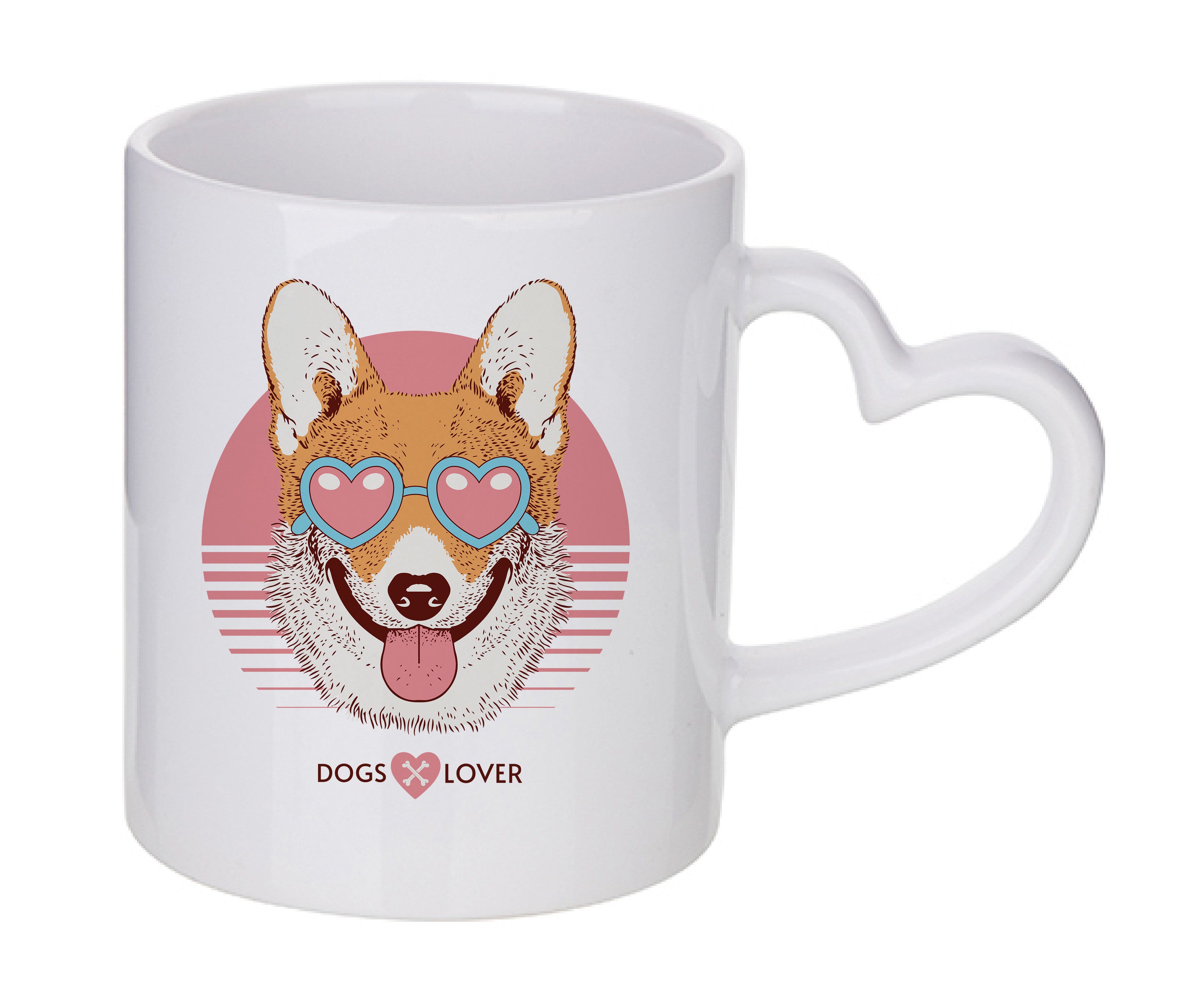 Mug coeur personnalisé Dogs lover