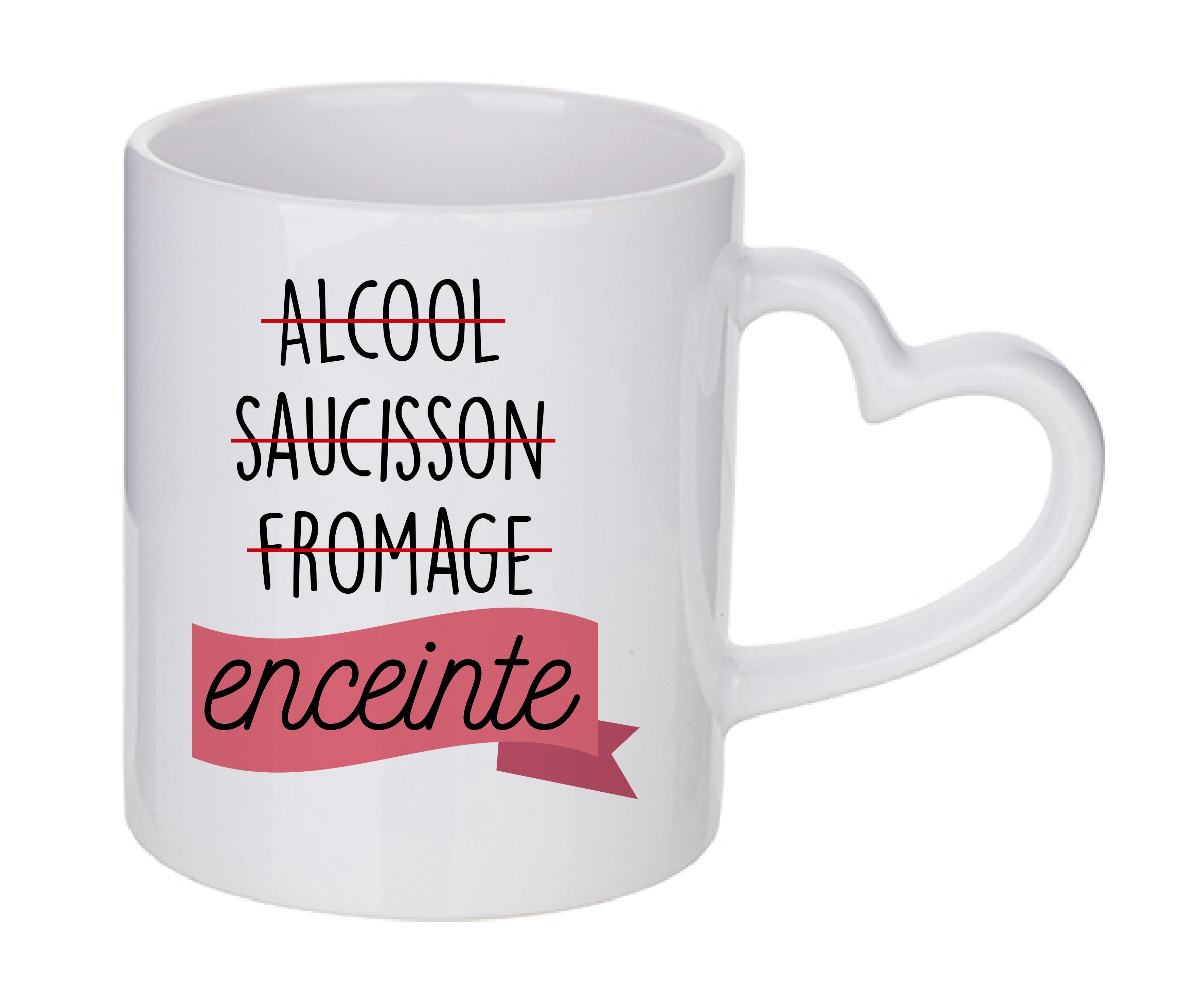 Mug coeur personnalisé Enceinte