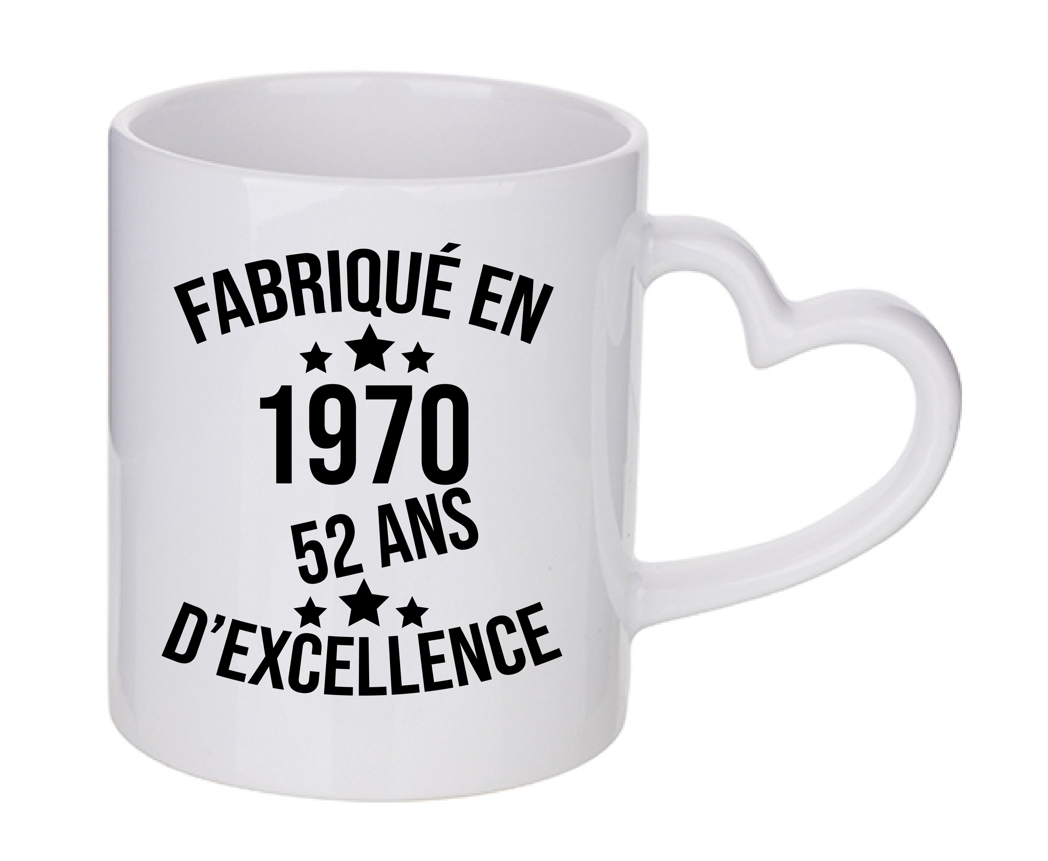 Mug coeur personnalisé Fabrique en 1970