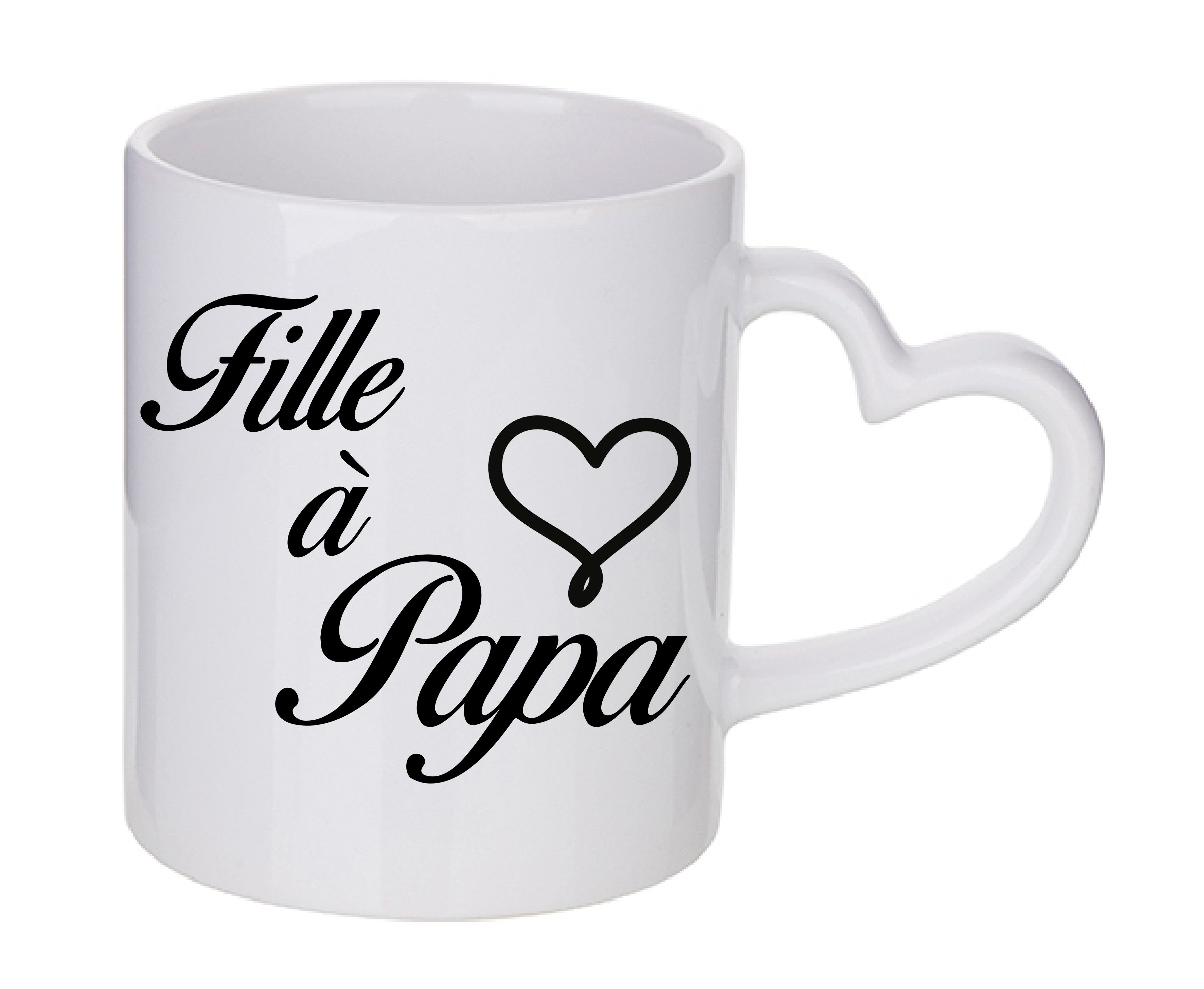 Mug coeur personnalisé Fille a papa