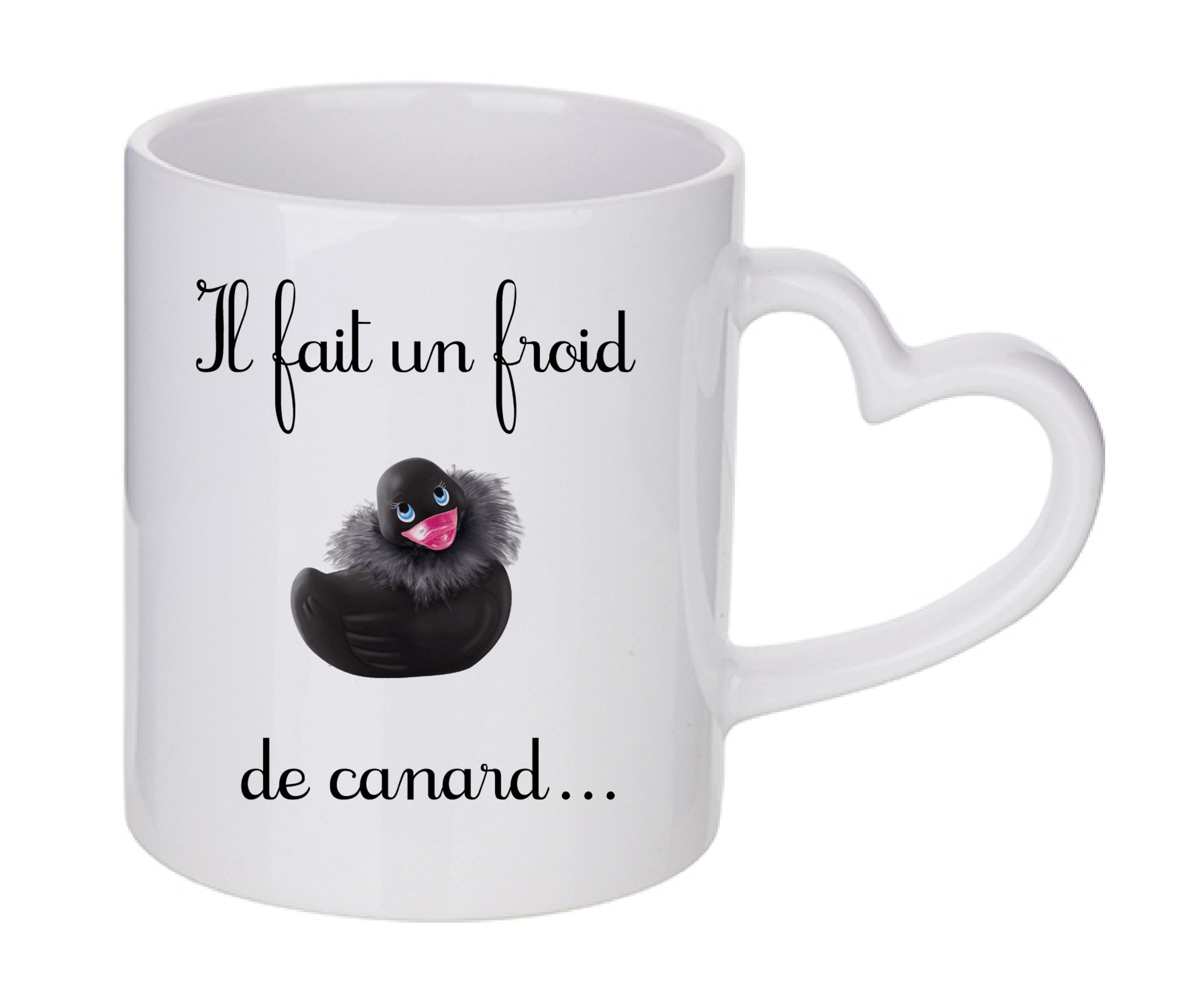 Mug coeur personnalisé Froid-de-canard