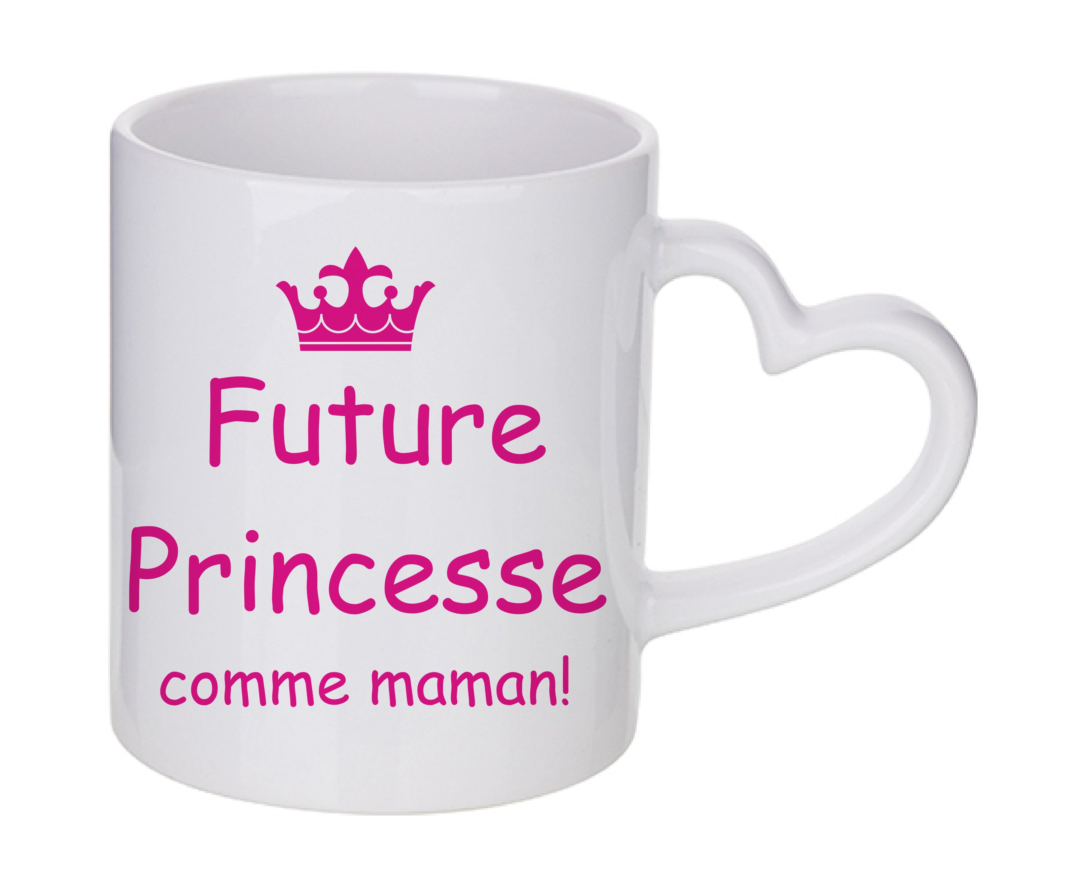 Mug coeur personnalisé Future princesse