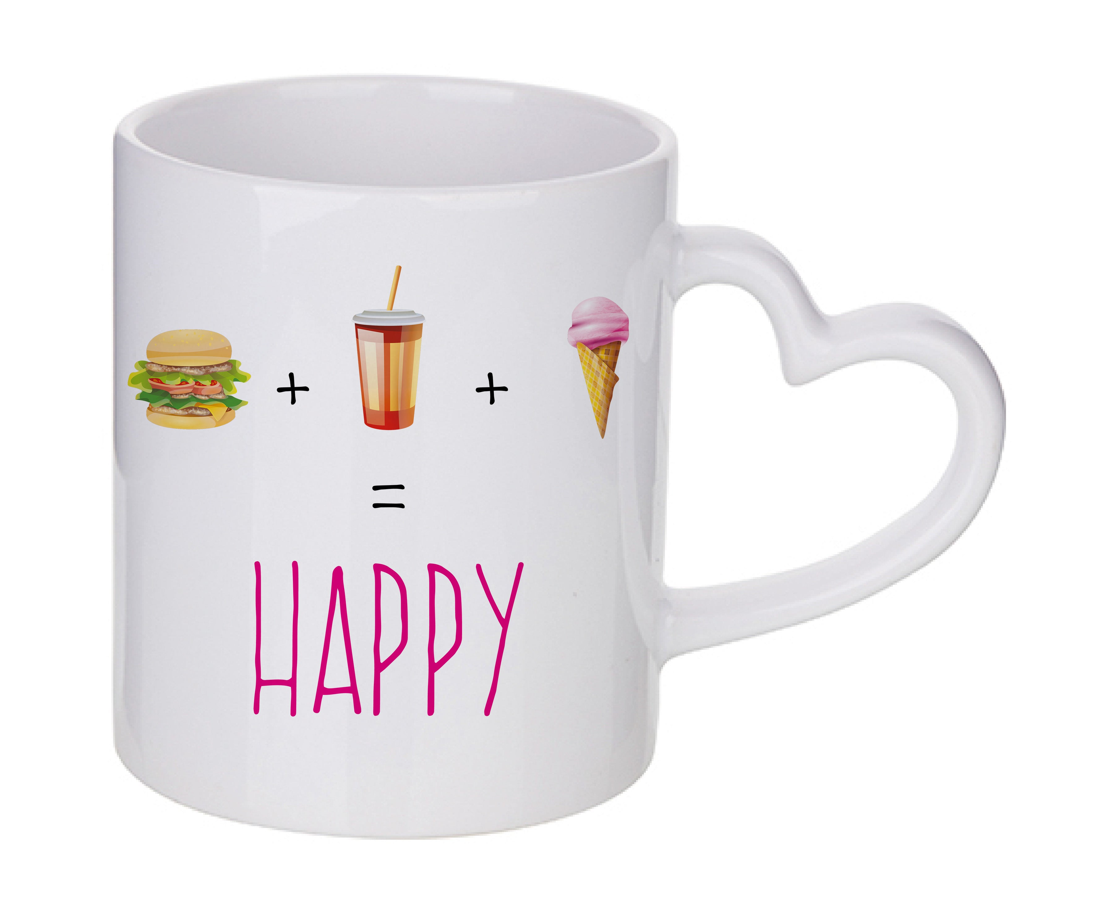 Mug coeur personnalisé Happy