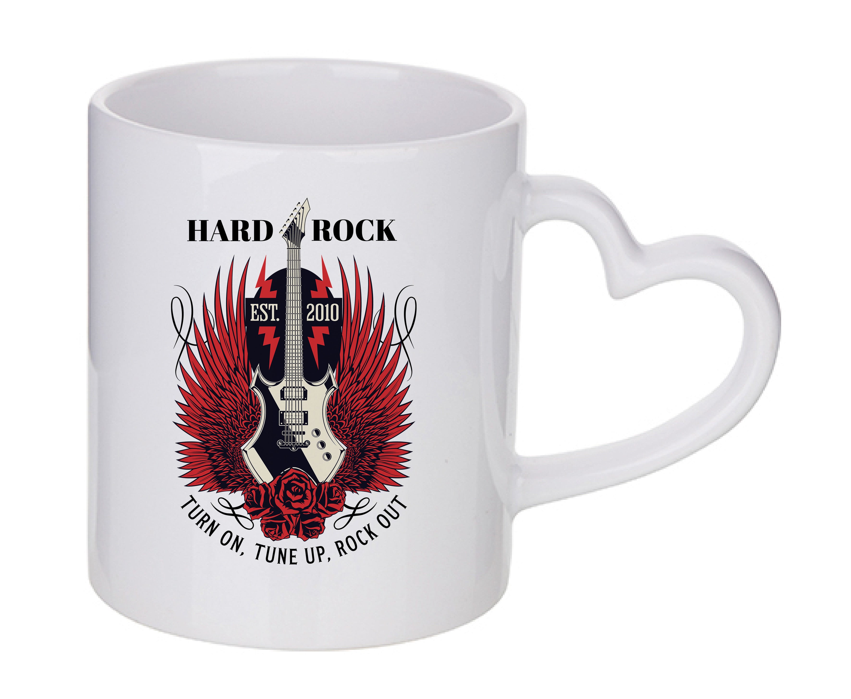 Mug coeur personnalisé Hard rock