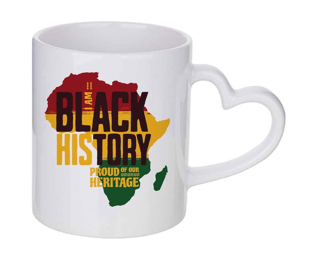 Mug coeur personnalisé I am black history