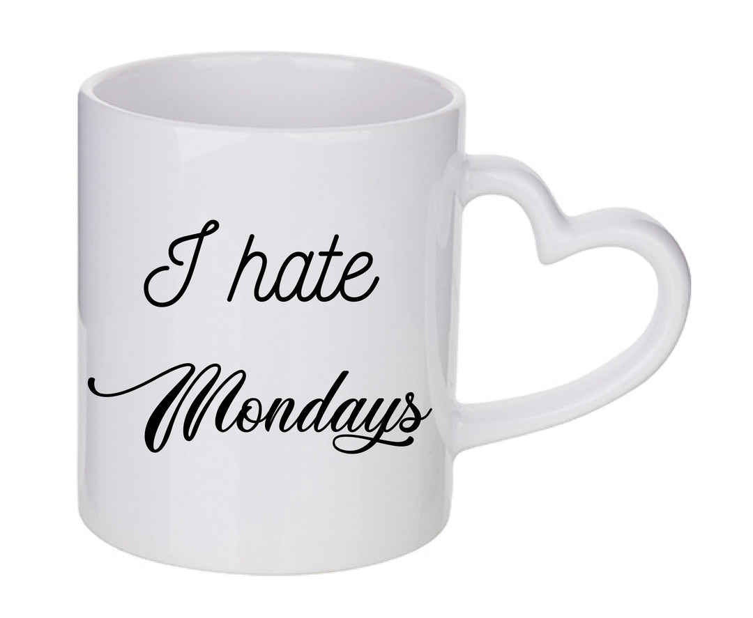 Mug coeur personnalisé I hate Mondays