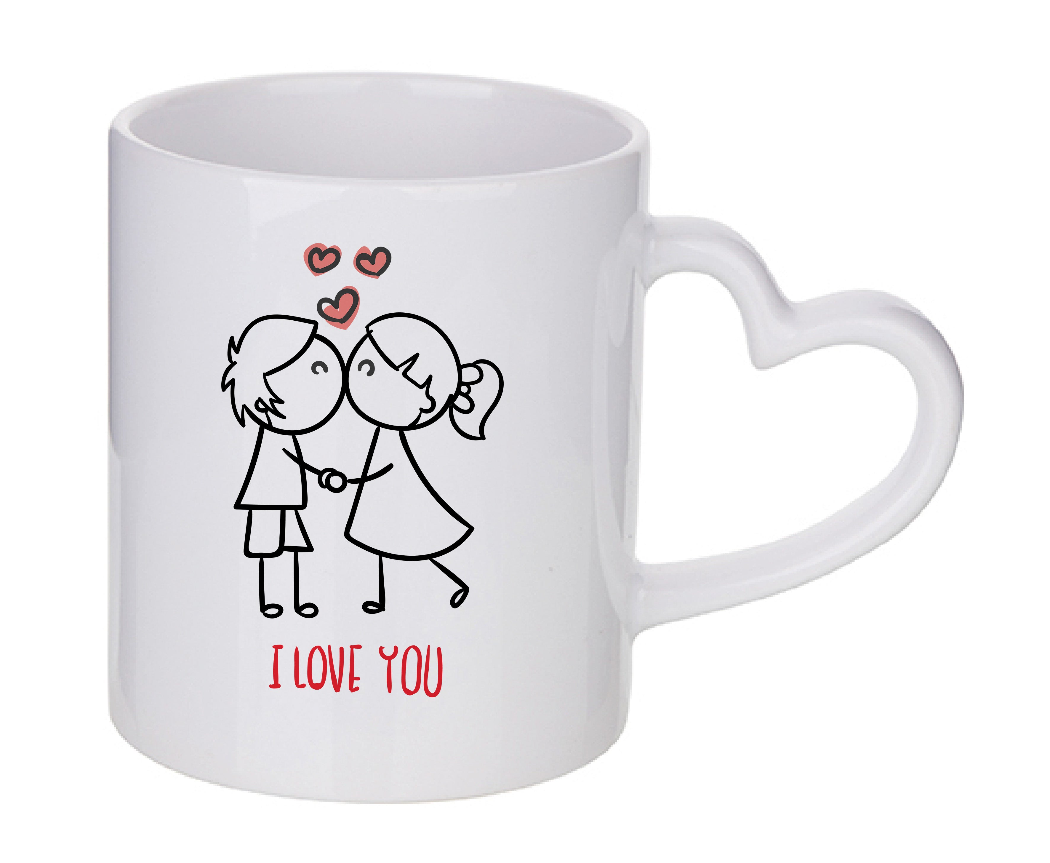 Mug coeur personnalisé I love you