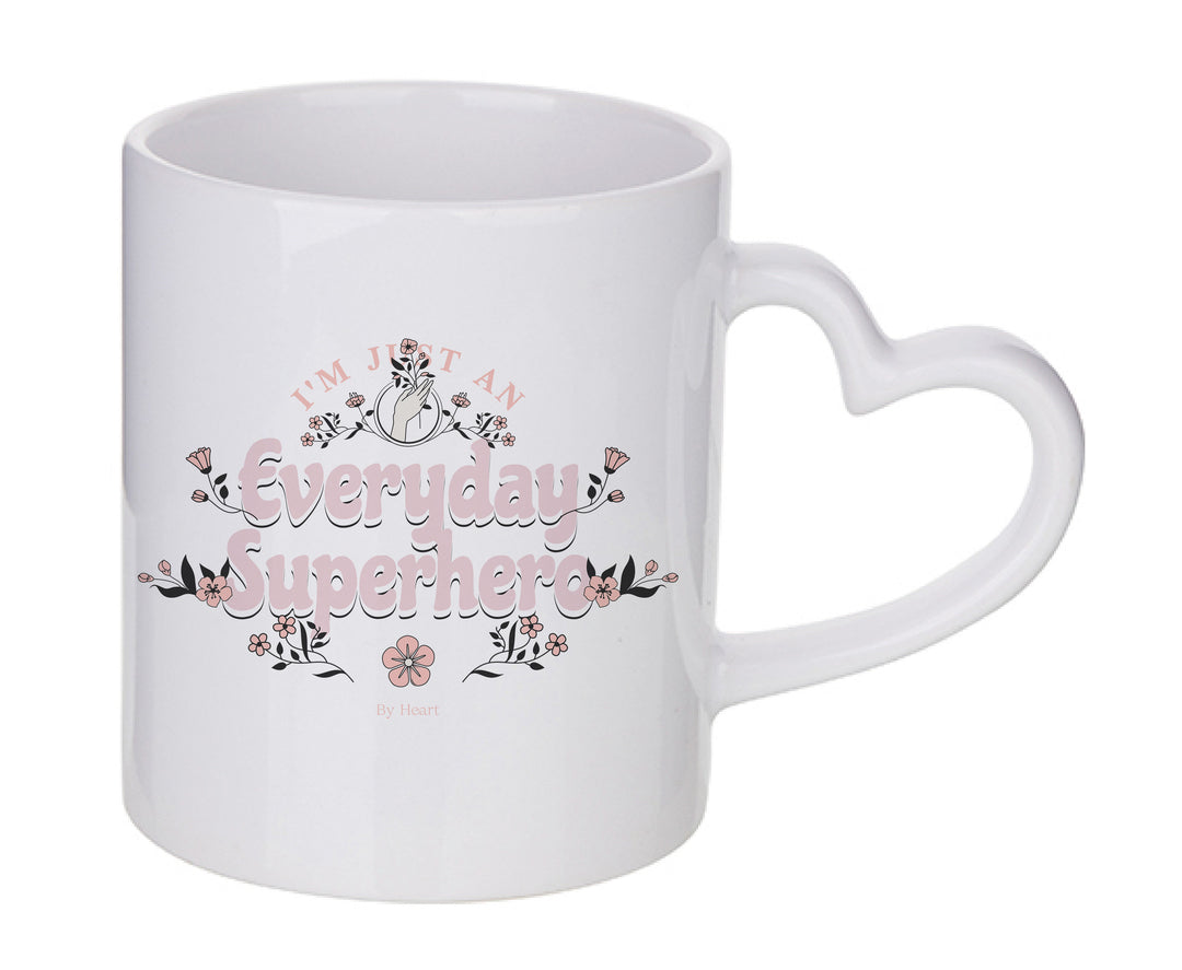 Mug coeur personnalisé I'm just an everyday superhero
