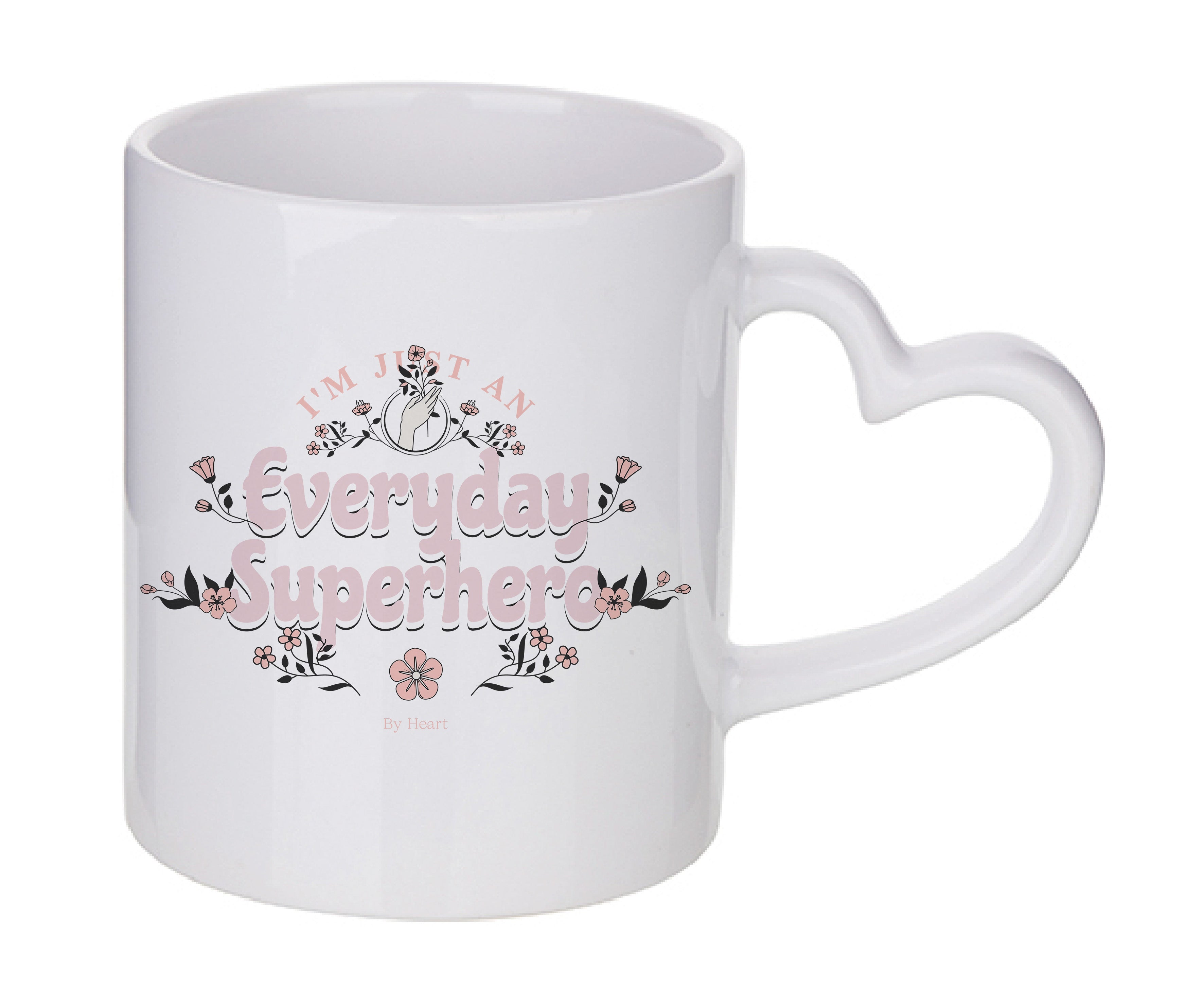 Mug coeur personnalisé I'm just an everyday superhero