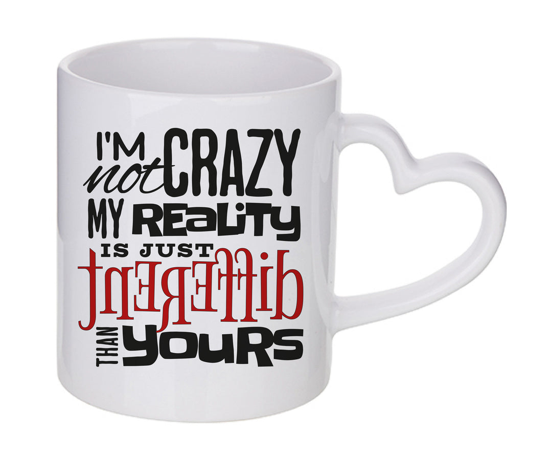 Mug coeur personnalisé I'm not crazy