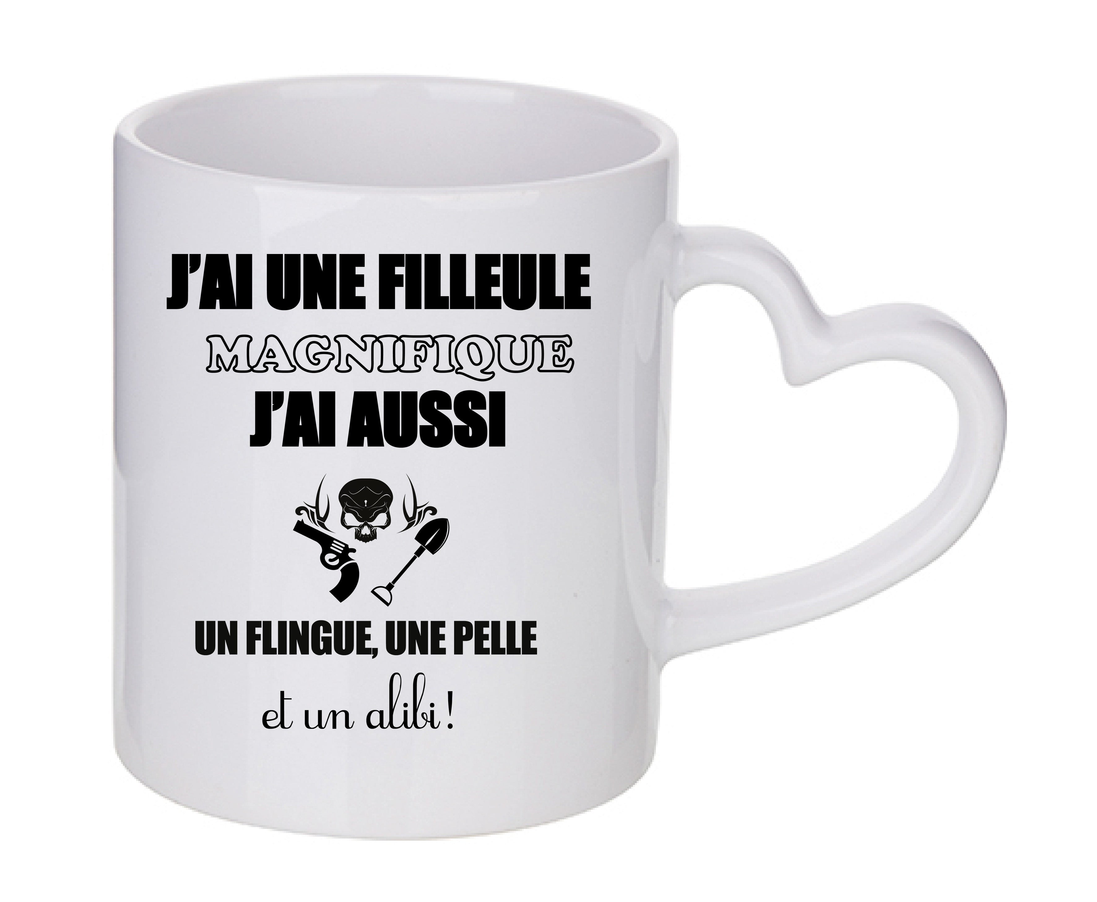 Mug coeur personnalisé J'ai une filleule magnifique