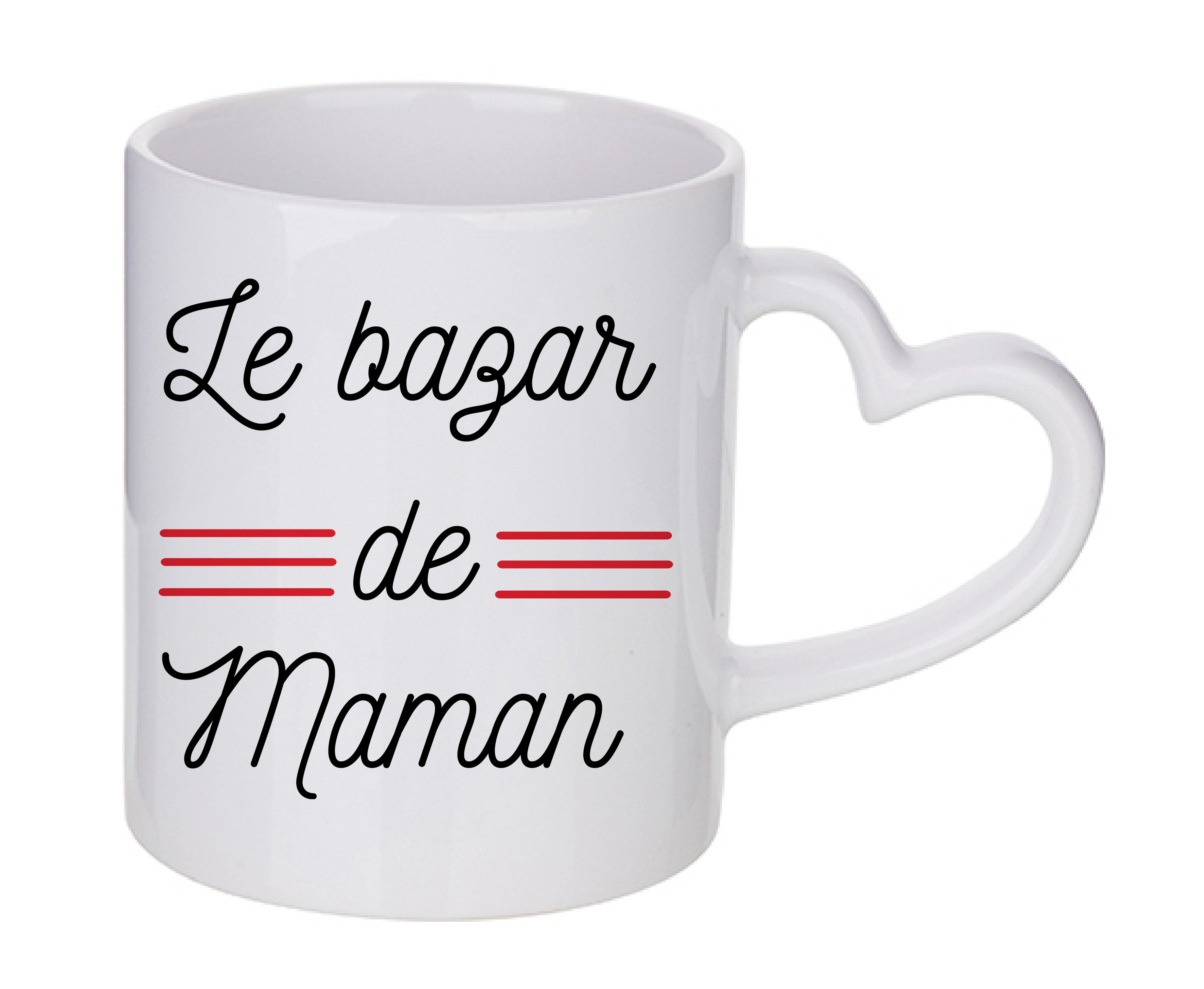 Mug coeur personnalisé Le bazar de Maman