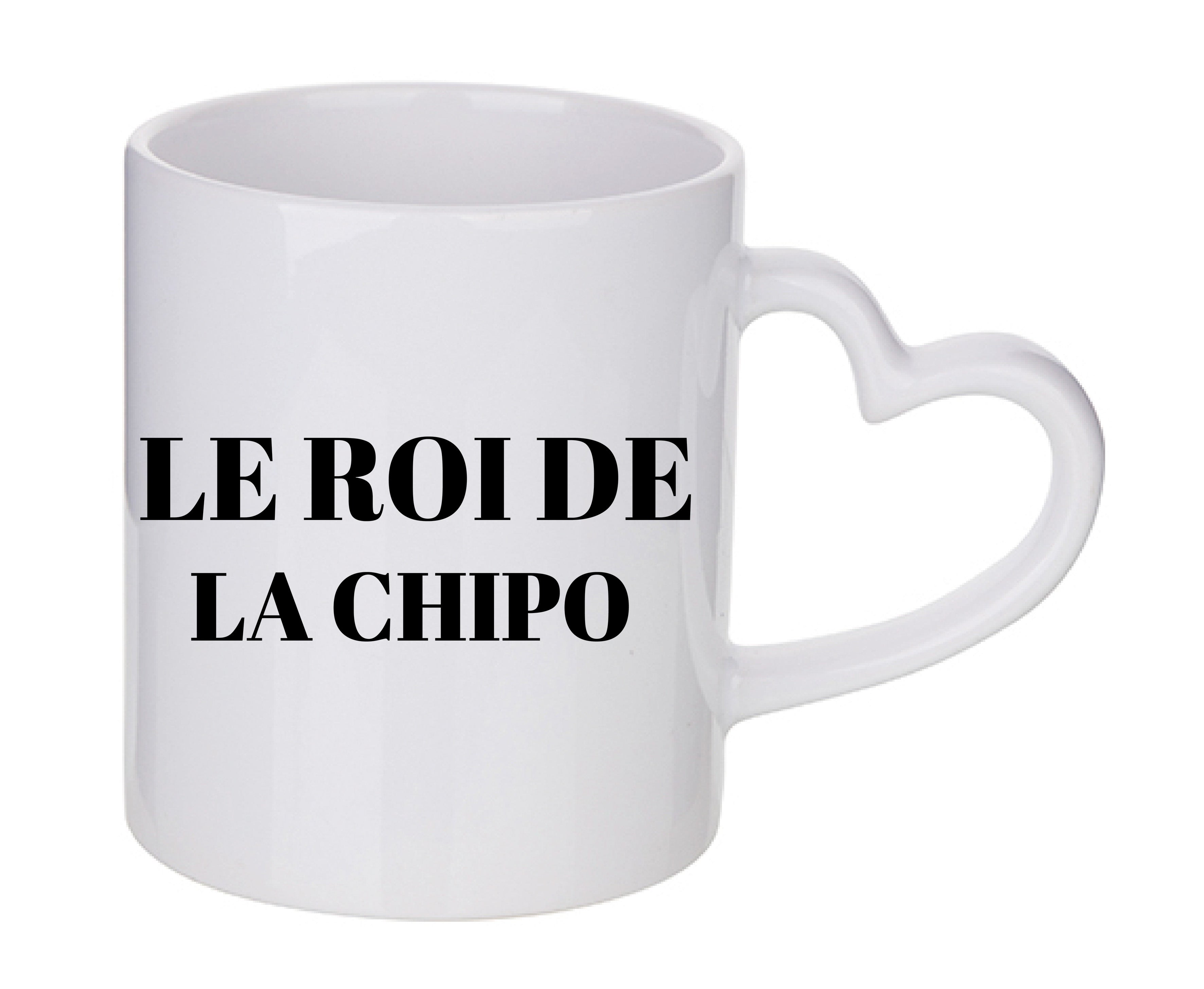 Mug coeur personnalisé Le roi de la chipo