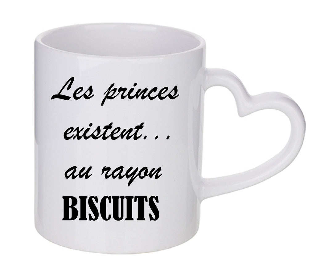 Mug coeur personnalisé Les princes existent