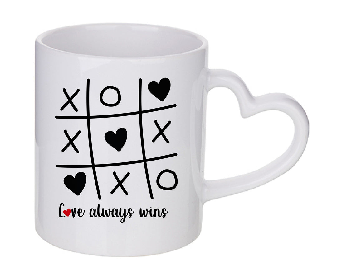 Mug coeur personnalisé Love always wins