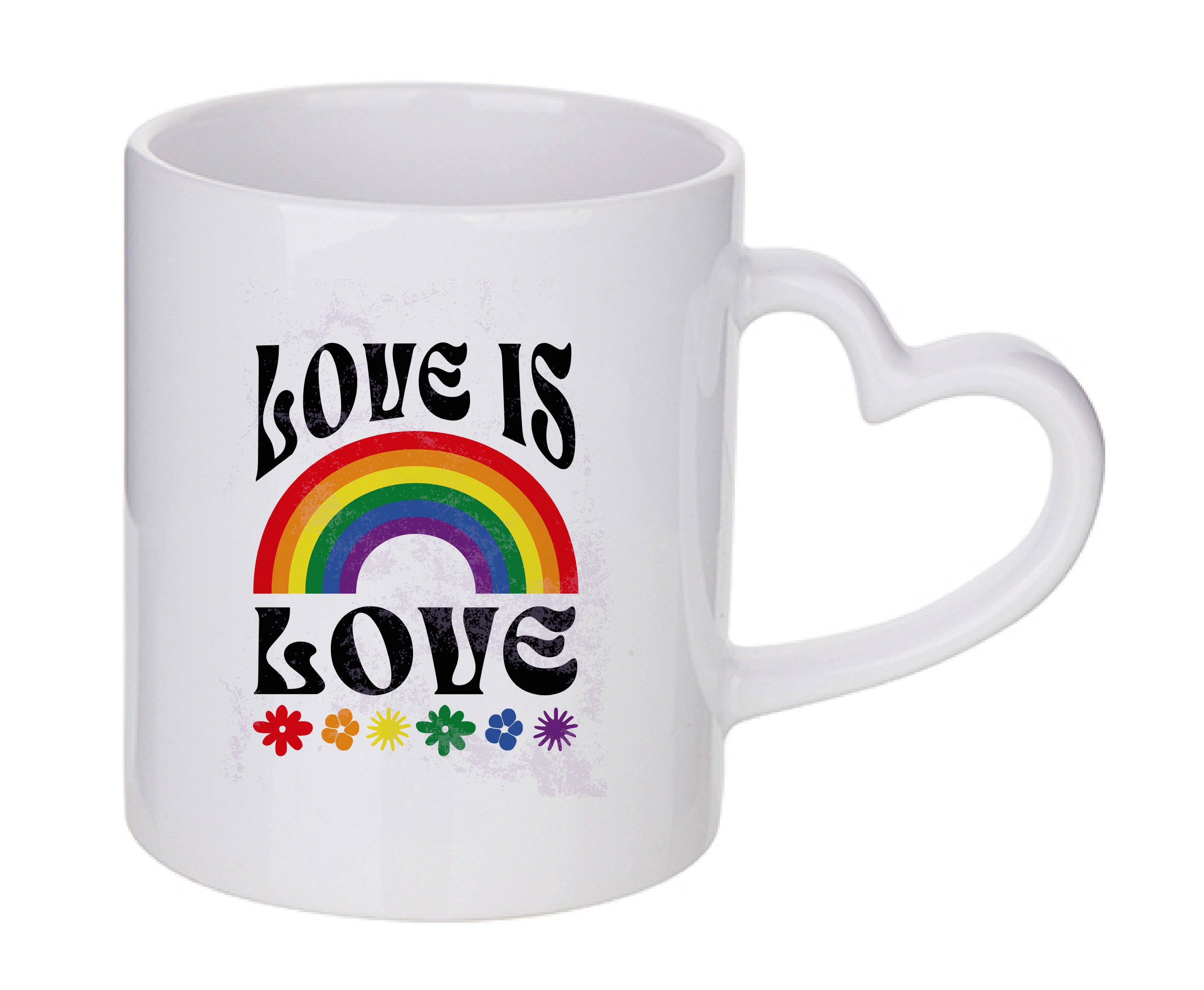 Mug coeur personnalisé Love is love