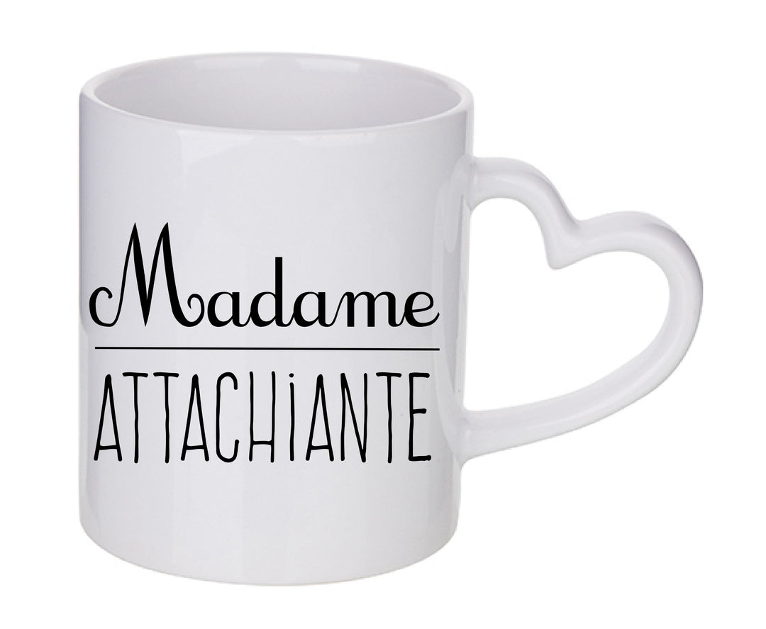 Mug coeur personnalisé Madame attachiante