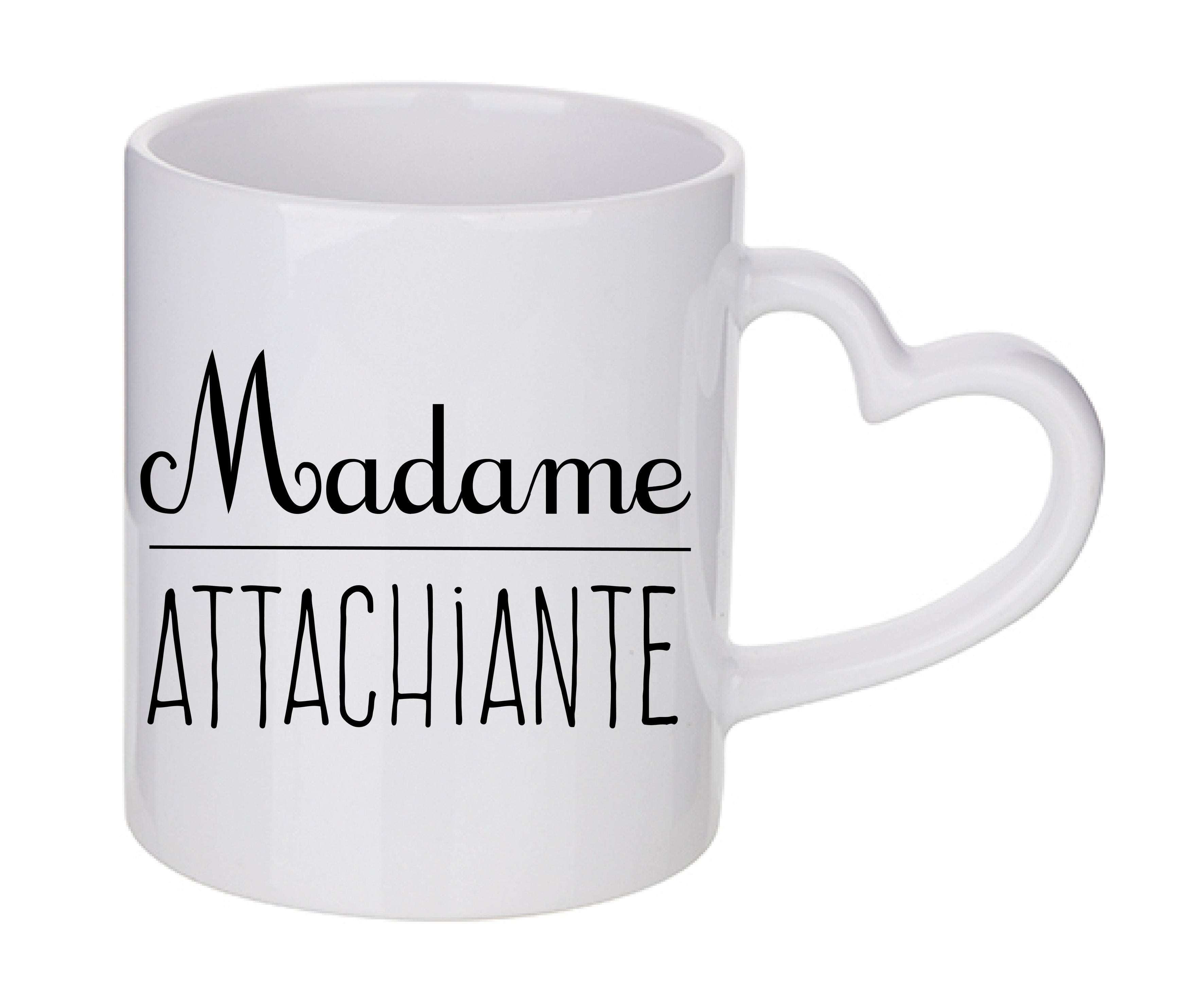 Mug coeur personnalisé Madame attachiante